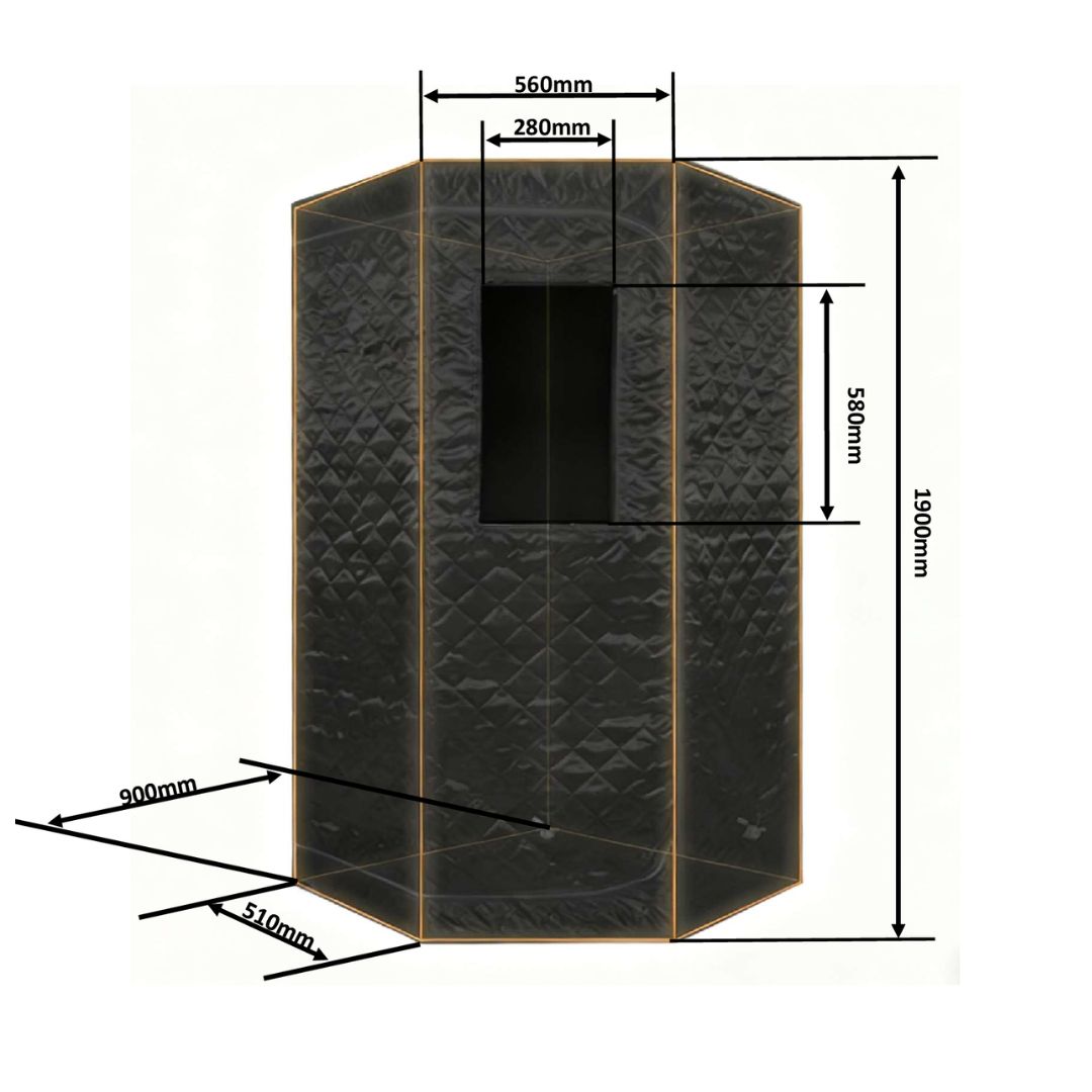 Portable steam sauna 90x90x190 cm