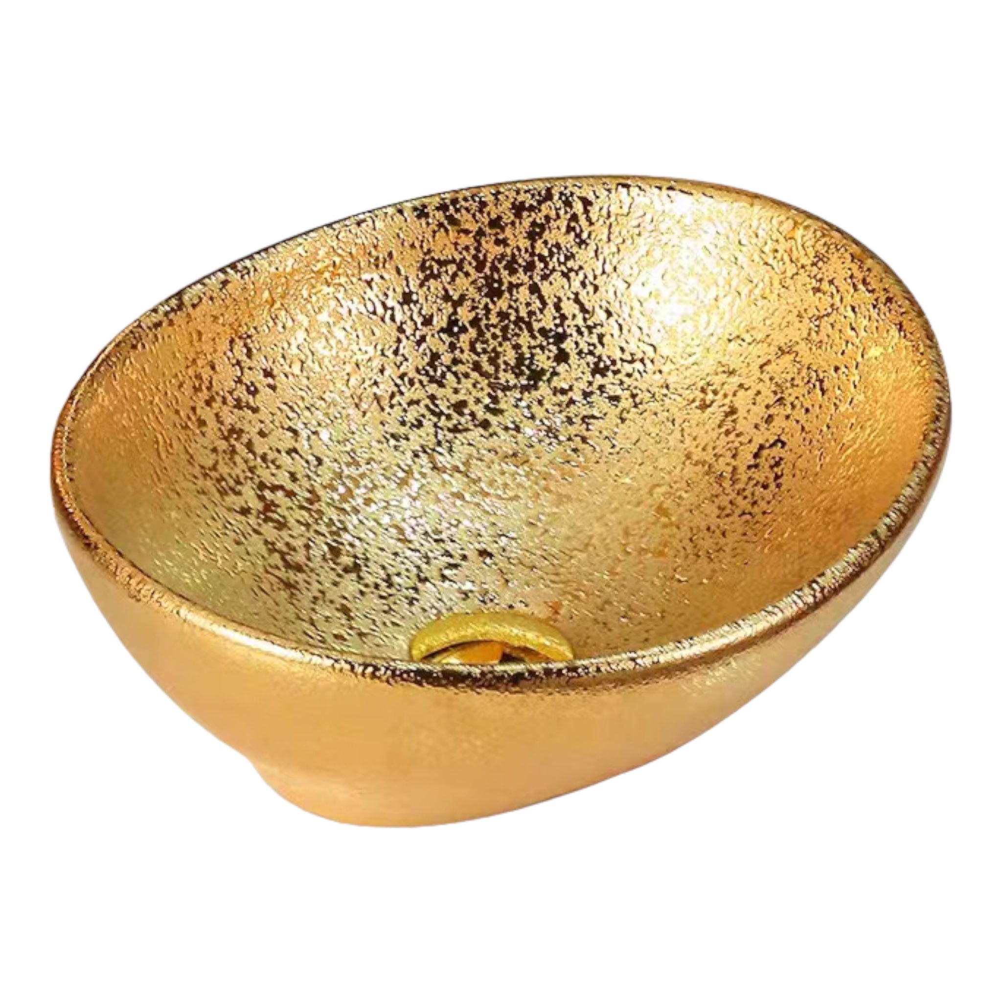 Keramik Aufbauwaschtisch 41x34x14,5 cm | Gold