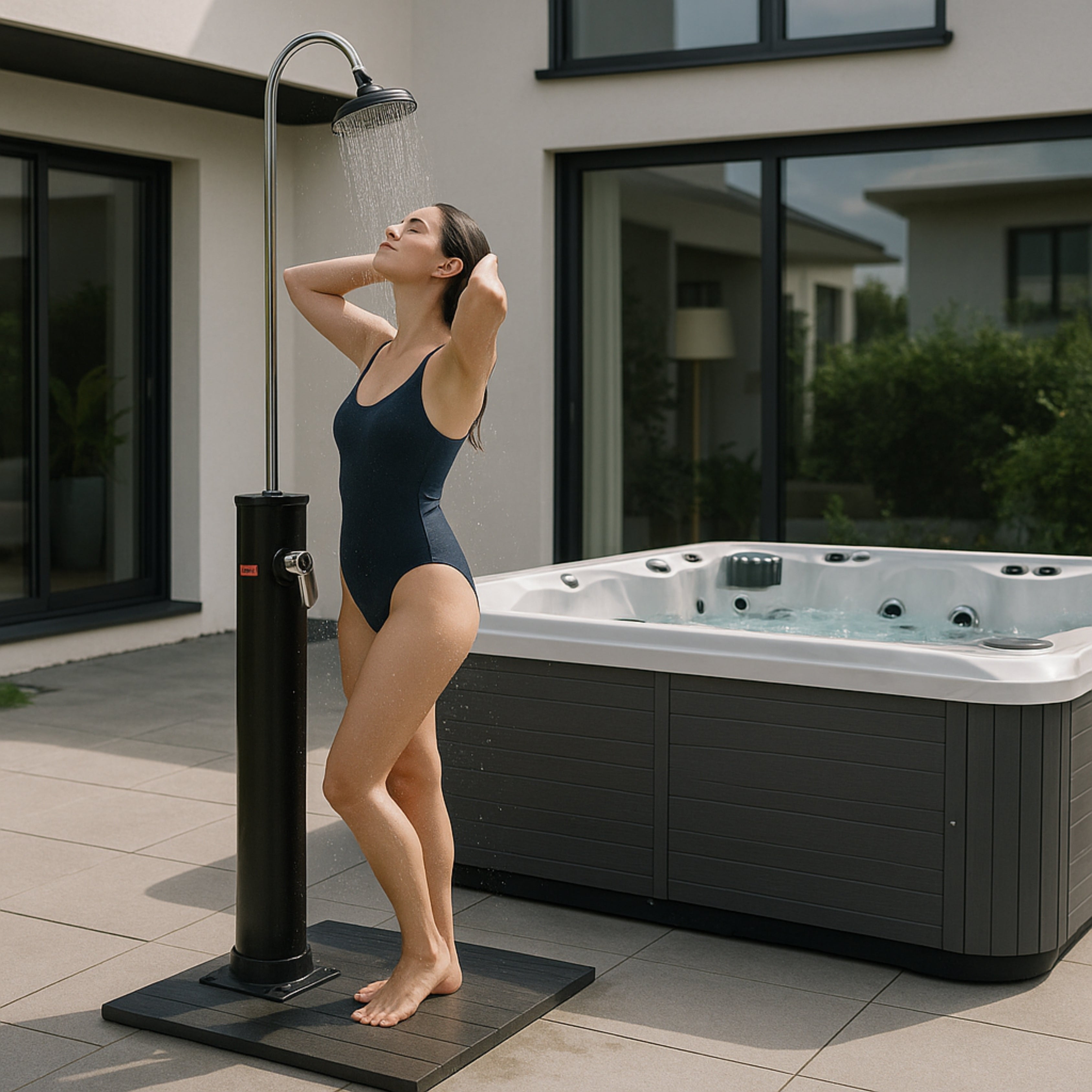 20L Outdoor Solar Shower – Black