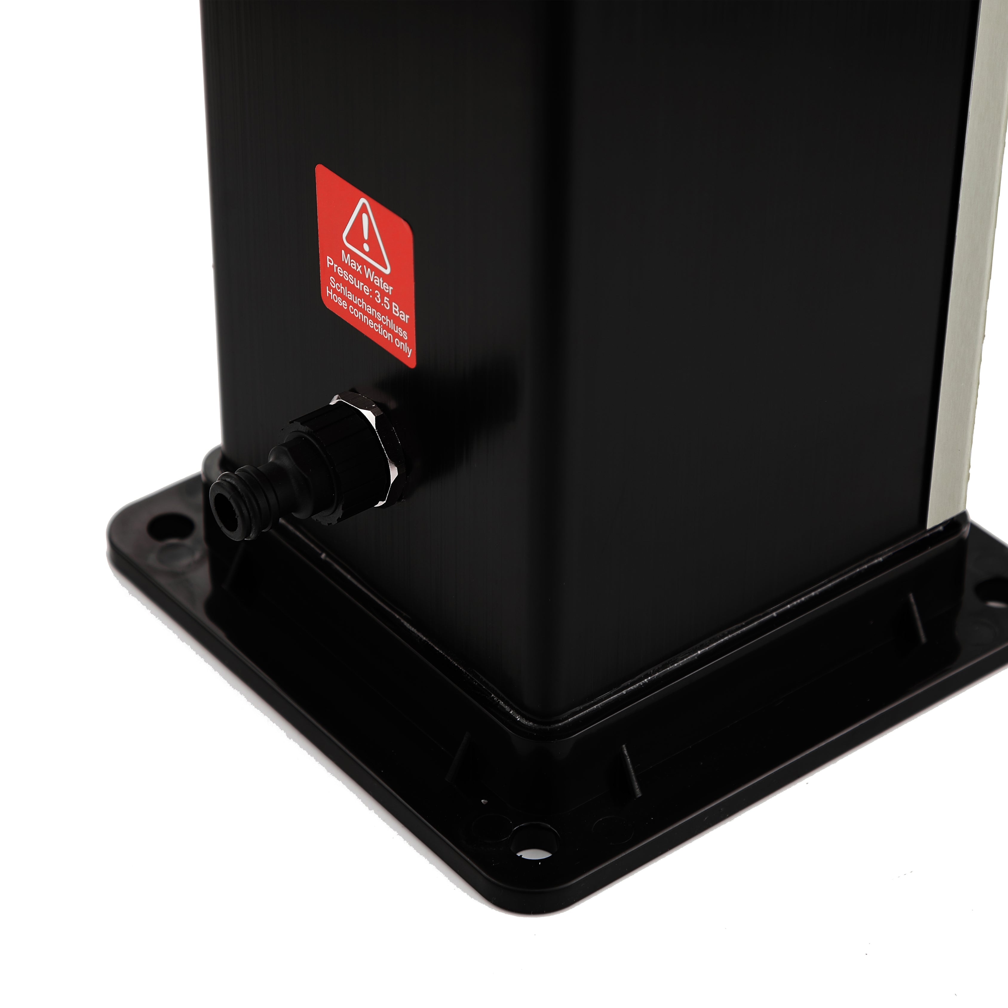 40L Outdoor Solar Shower – Black &amp; Brushed Nickel