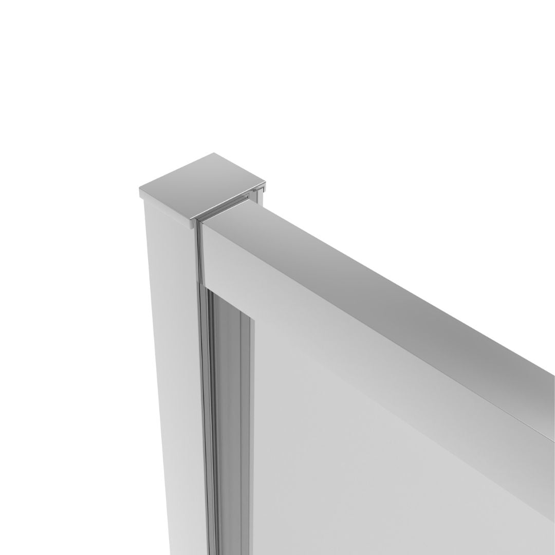 Corner shower sliding door SLIMLINE black Easy-Clean in 5 different sizes