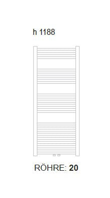 Bari White Straight Designer Radiator 118.8x60 cm