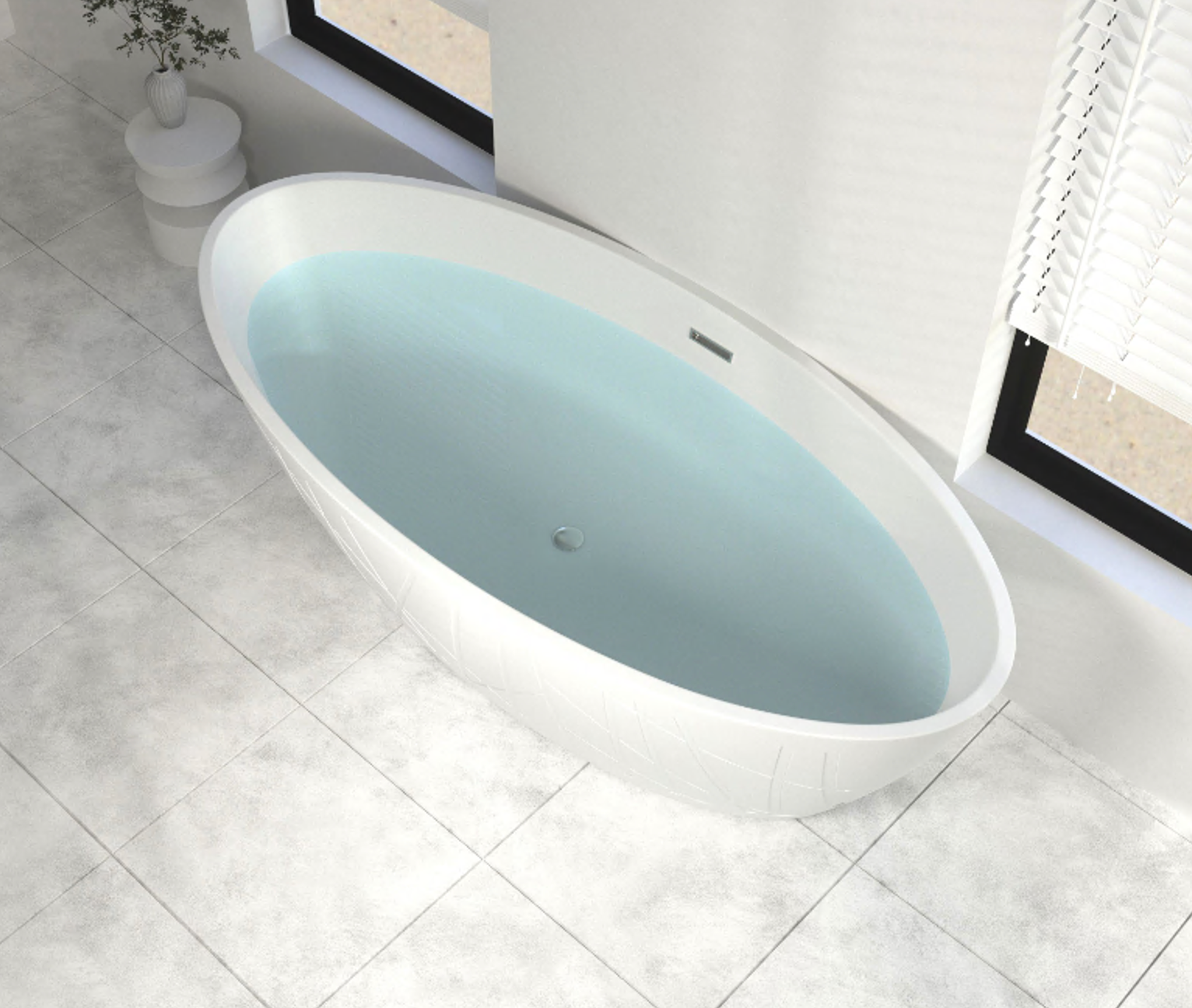 Freistehende Badewanne LAS VEGAS 180x80x56 cm