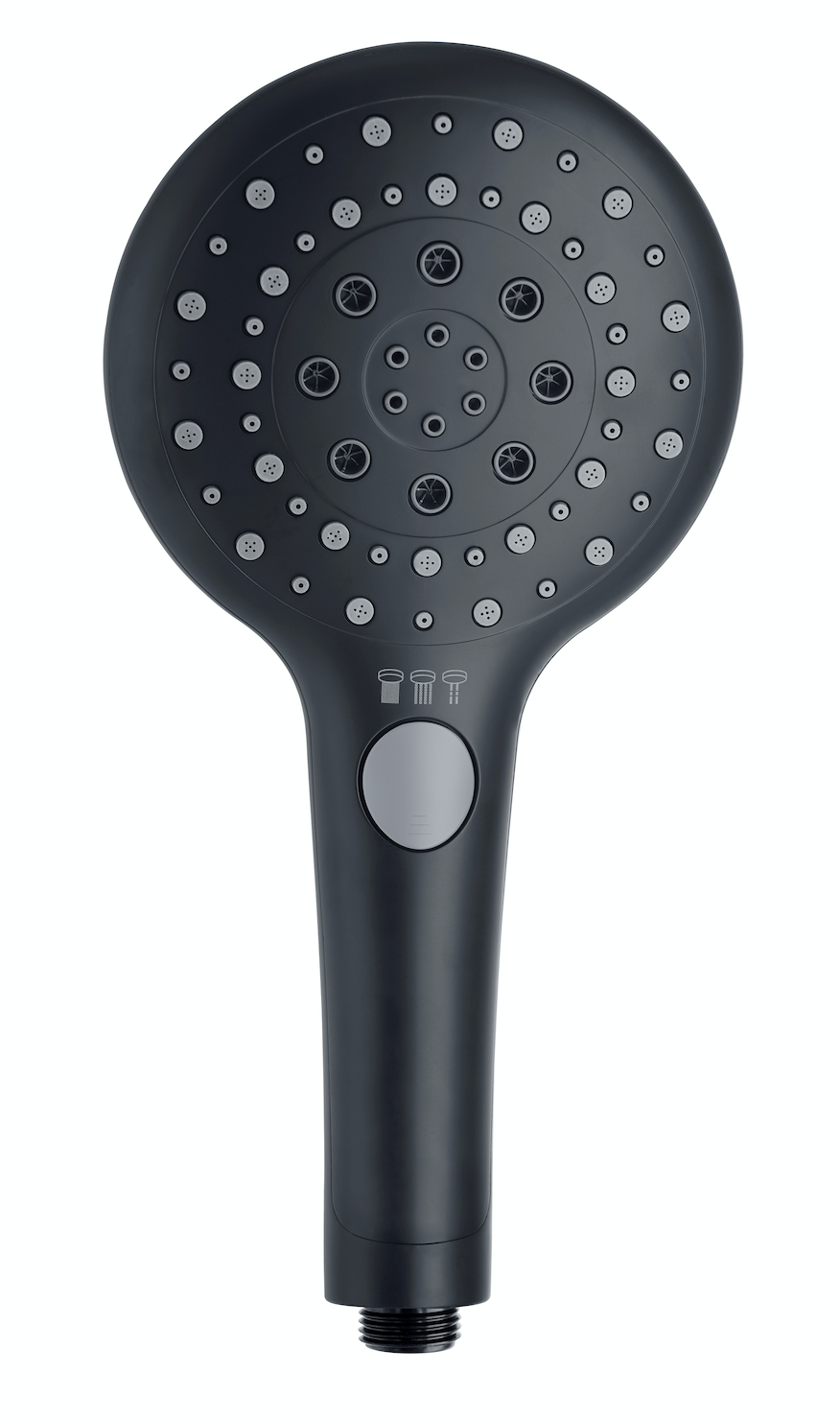 Hand shower in matt black 13 cm with 3 functions 