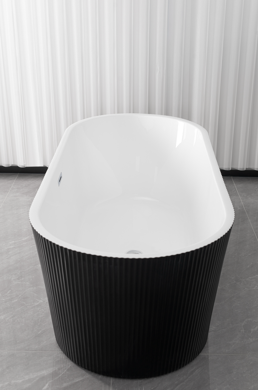Freestanding bathtub RENO 170x75x58 cm black