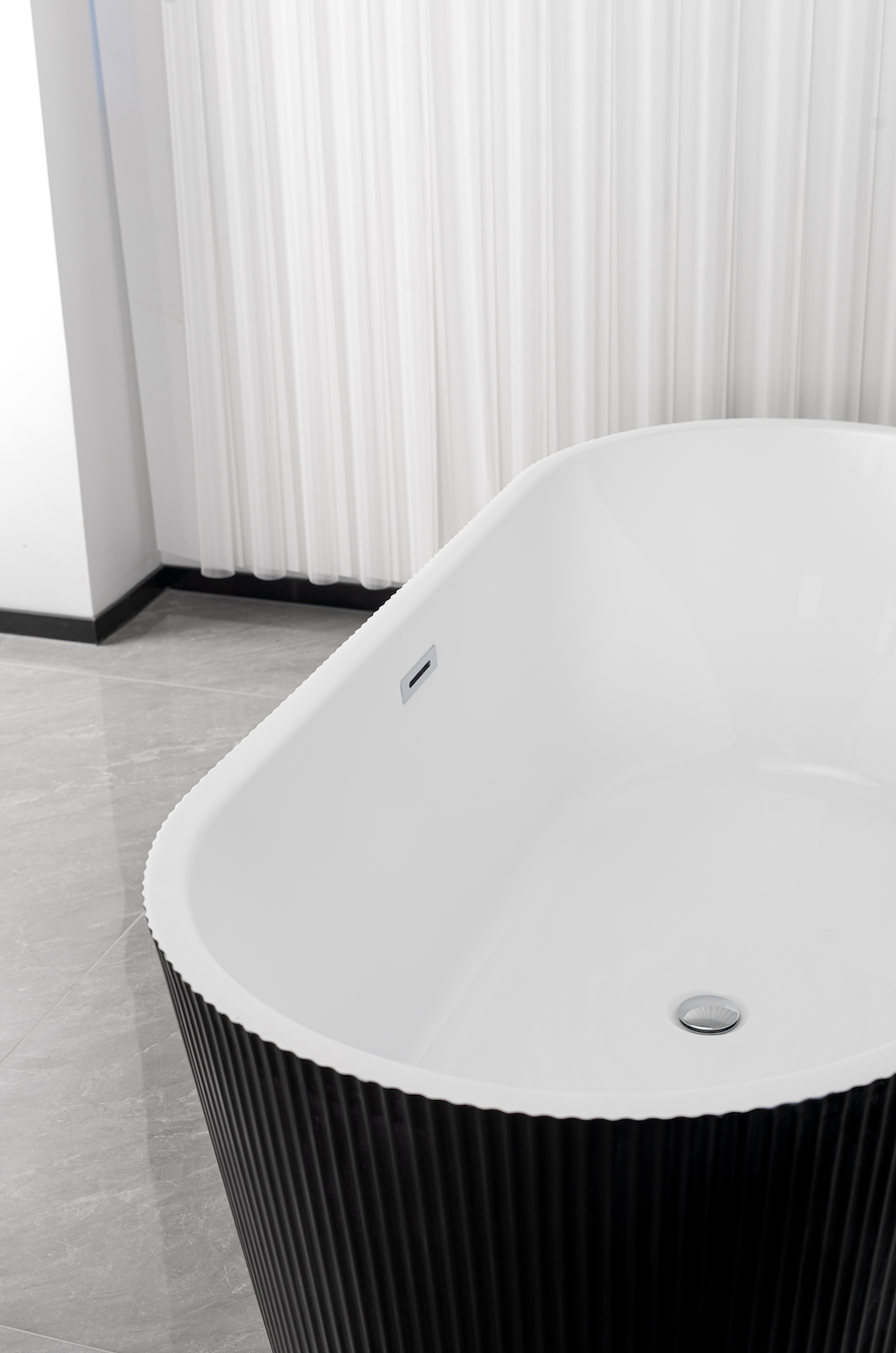 Freestanding bathtub RENO 170x75x58 cm black
