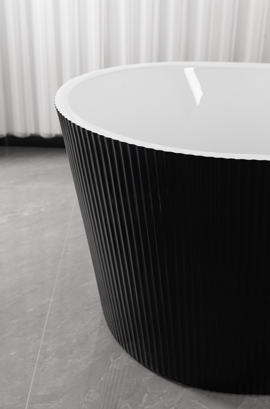 Freestanding bathtub RENO 170x75x58 cm black