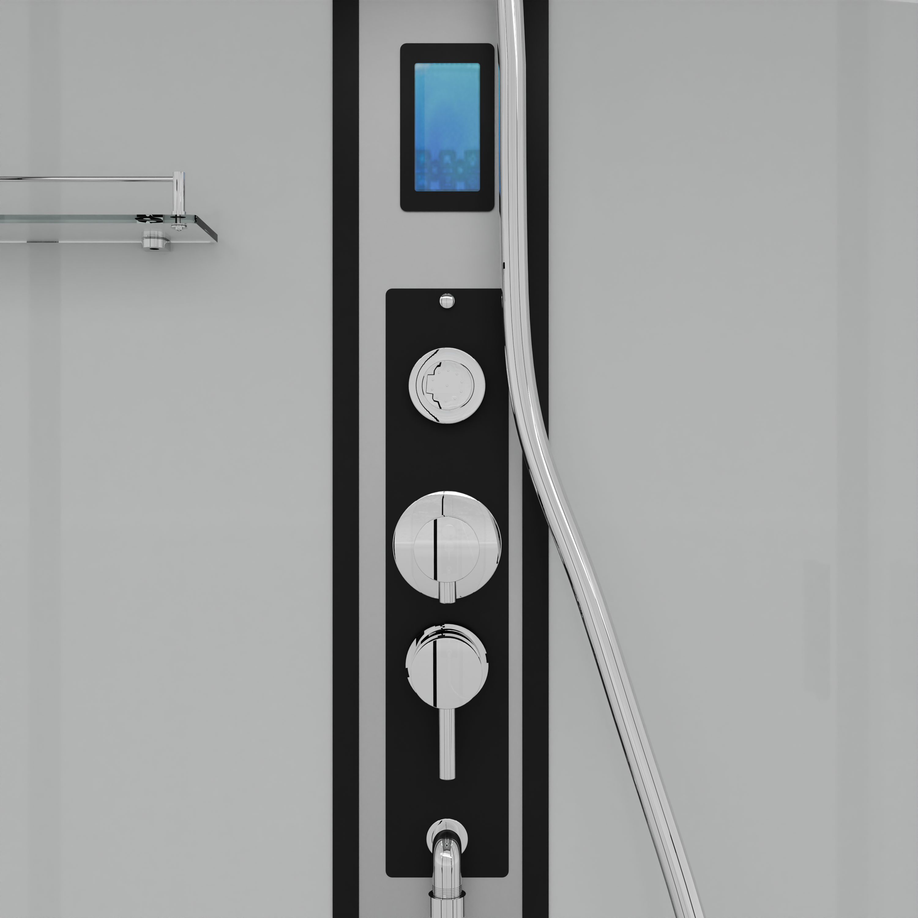 Complete shower enclosure BOSTON BLACK - with quick assembly 90 x 120 x 215 cm