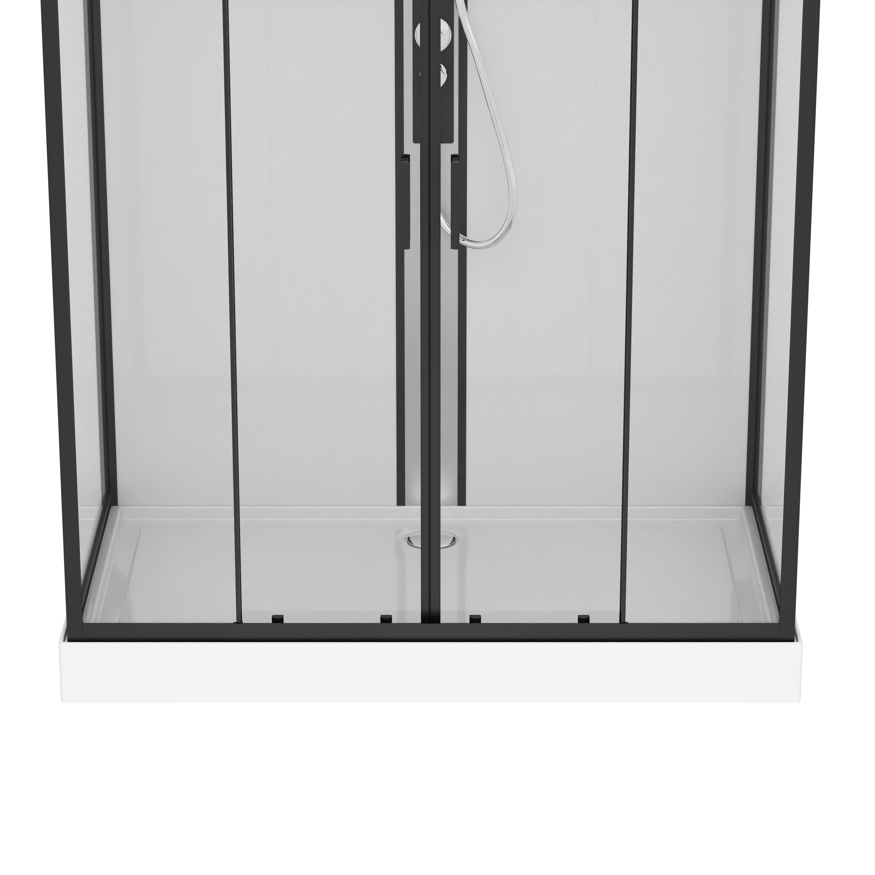 Complete shower enclosure NEW YORK BLACK - with quick assembly 90 x 160 x 215 cm