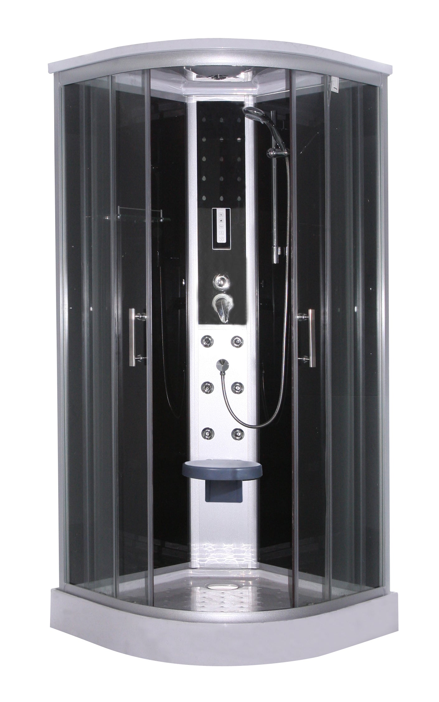 Complete shower enclosure SCALA BLACK with quick assembly 90x90x215 cm