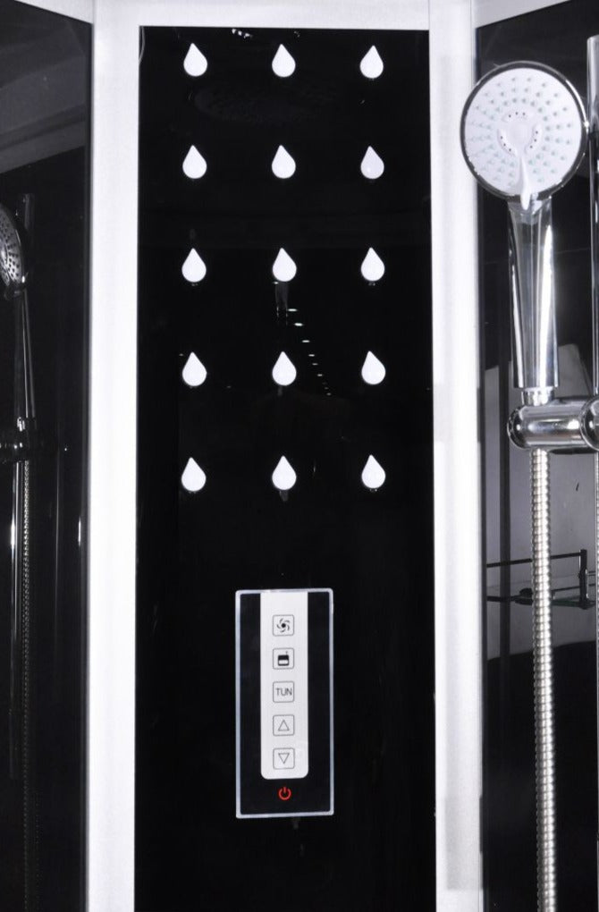 Complete shower enclosure SCALA BLACK with quick assembly 90x90x215 cm
