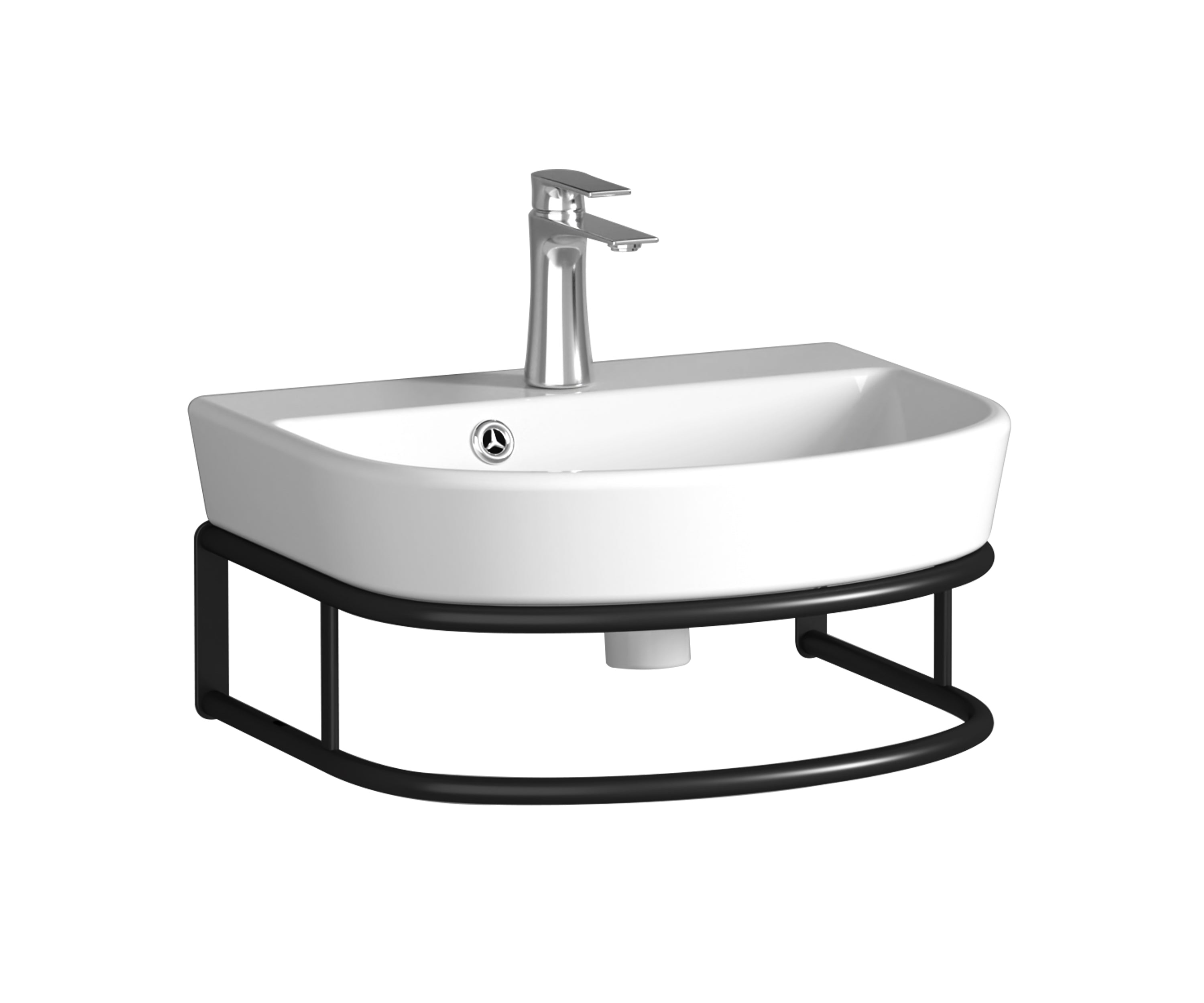 DELTA 45 washbasin console set with mirror and shelf