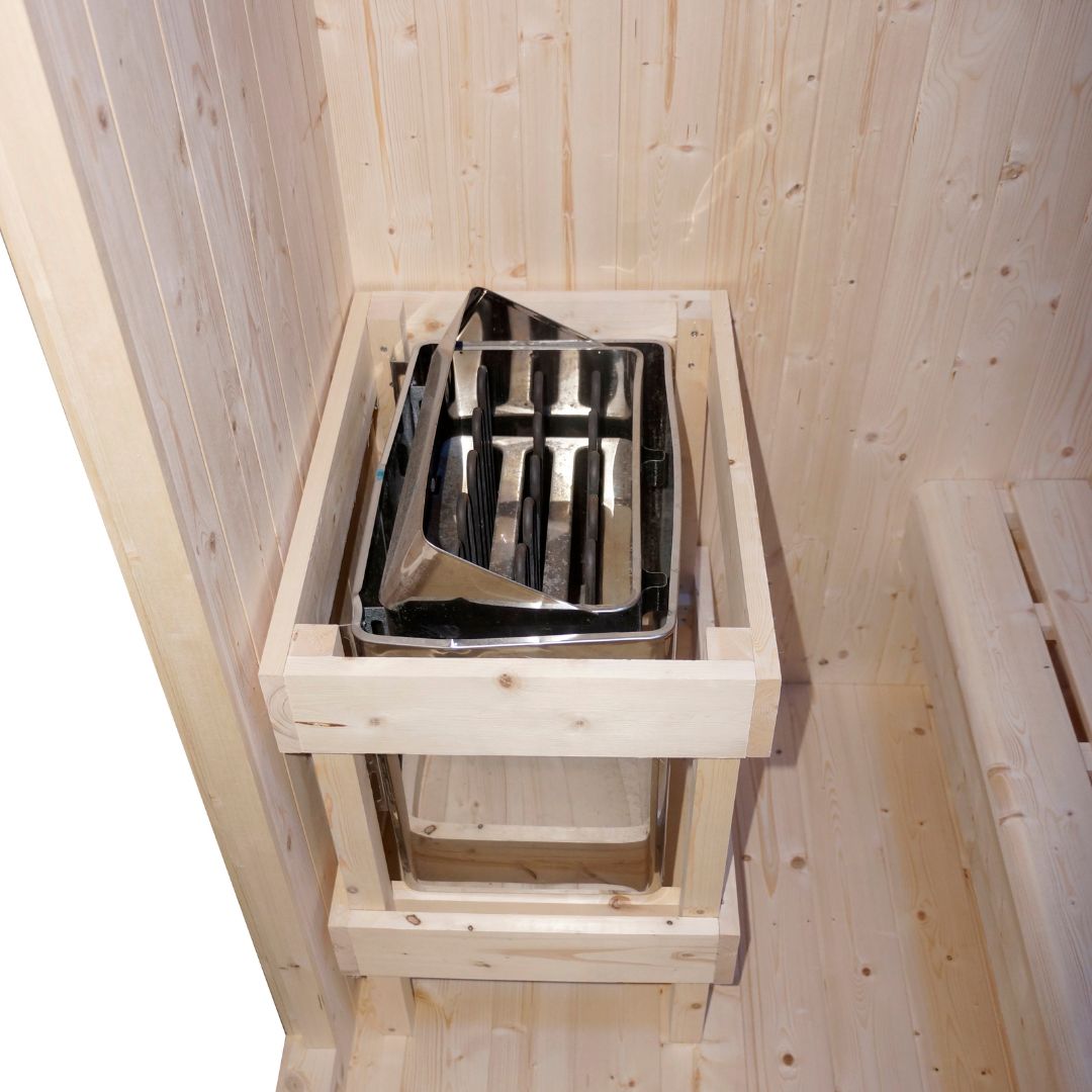Sauna combinada al aire libre y cabina de infrarrojos LAHTI para 4 - 6 personas