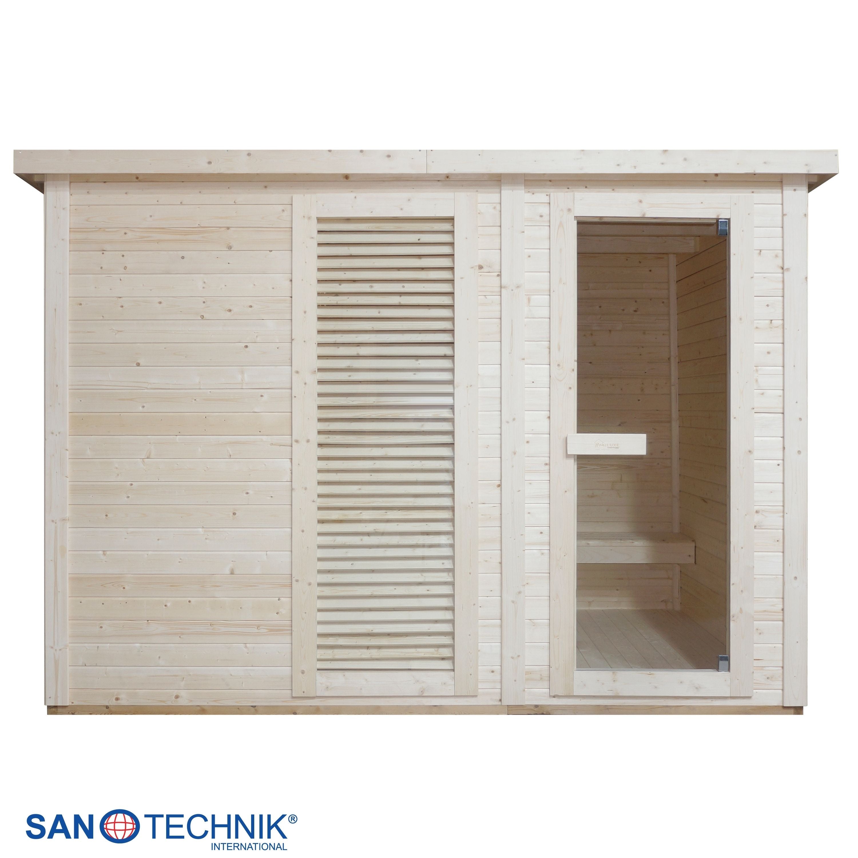 Outdoor sauna VAASA for 4 - 5 people with changing room