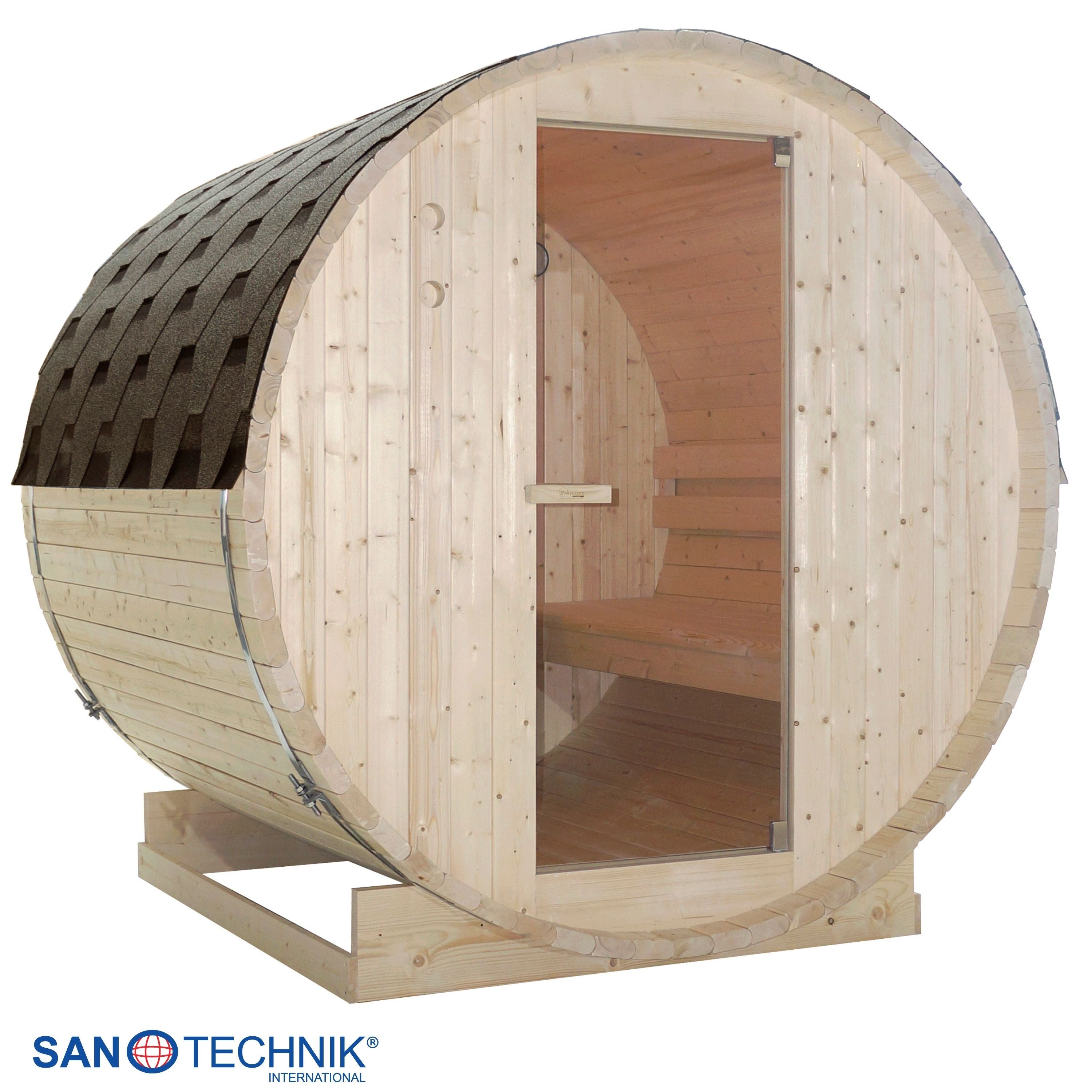 Sauna de barril al aire libre TROMSÖ L para 4 personas