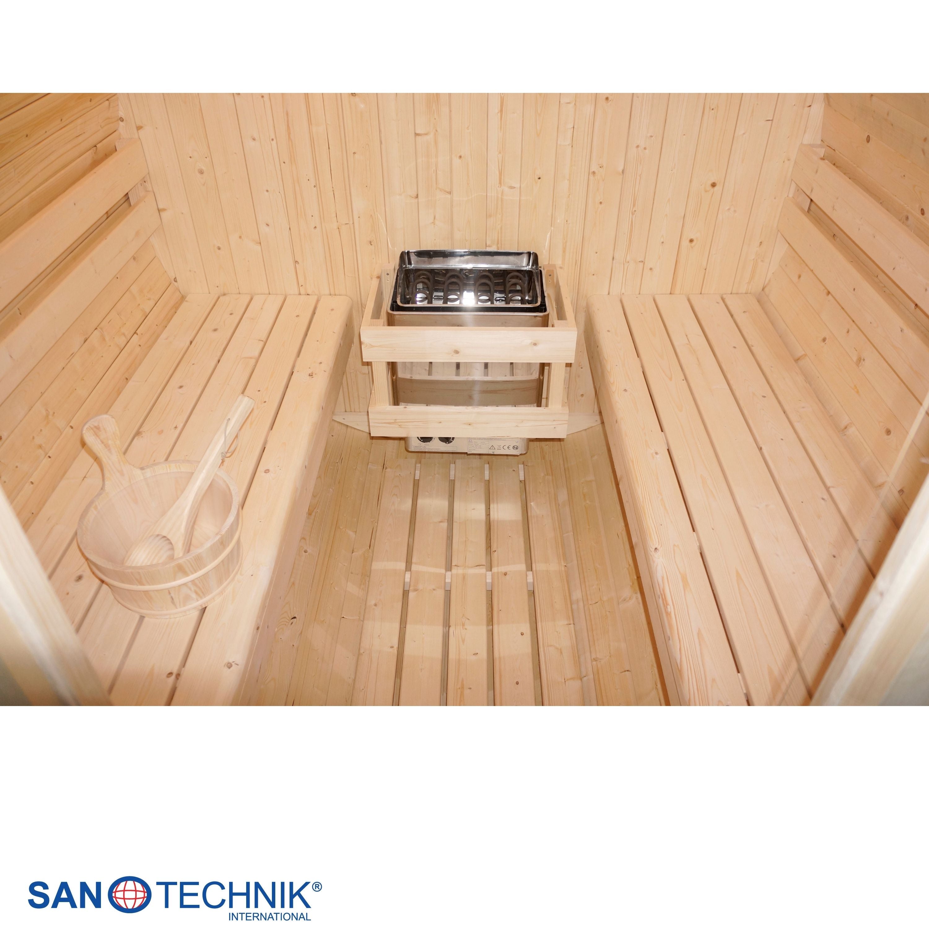 Sauna de barril al aire libre TROMSÖ L para 4 personas