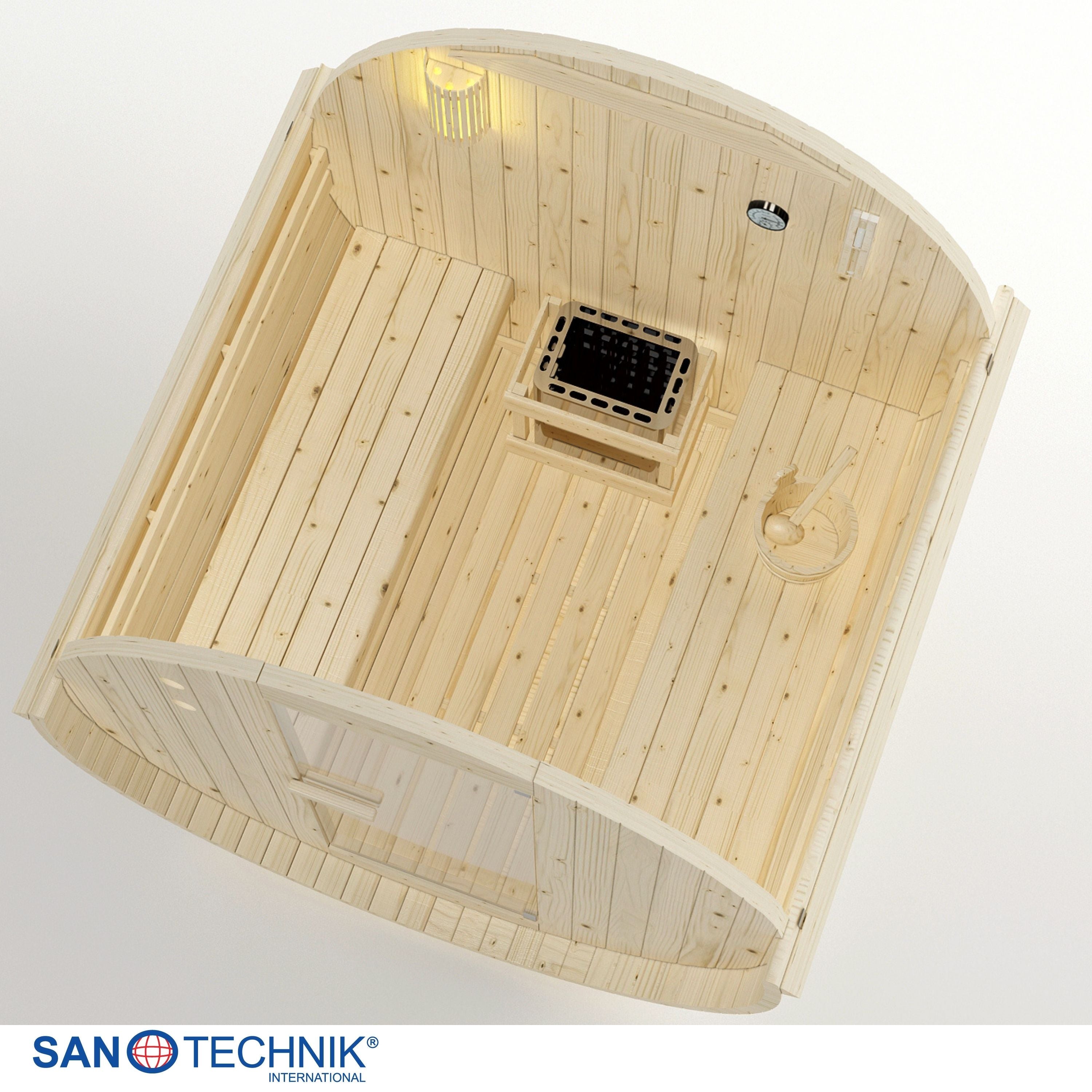 Sauna de barril al aire libre TROMSÖ L para 4 personas