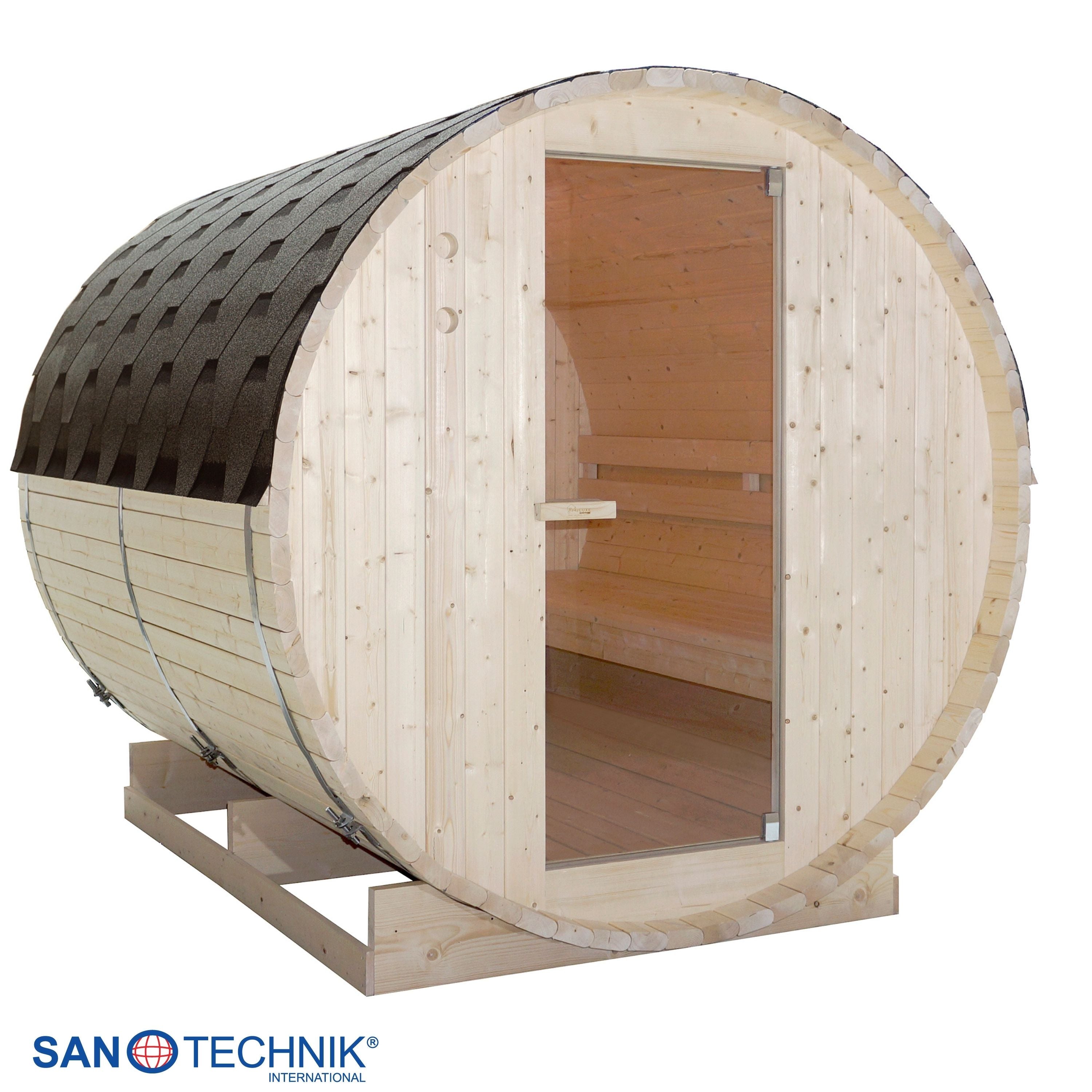 Outdoor Fasssauna TROMSÖ XL für 6 Personen