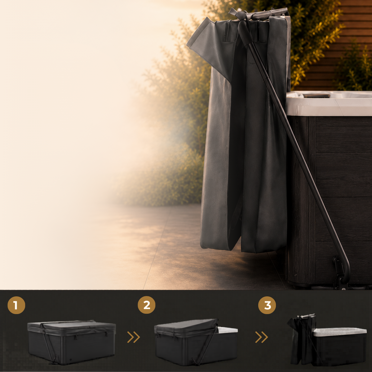 Abdeckungsheber zu SPA Outdoorwhirlpools