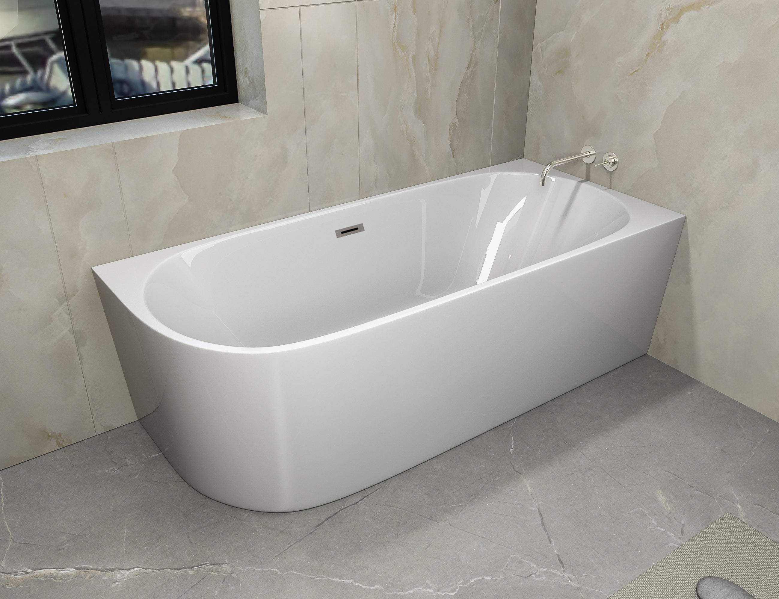 Eckbadewanne Porto in 3 verschiedene Größen