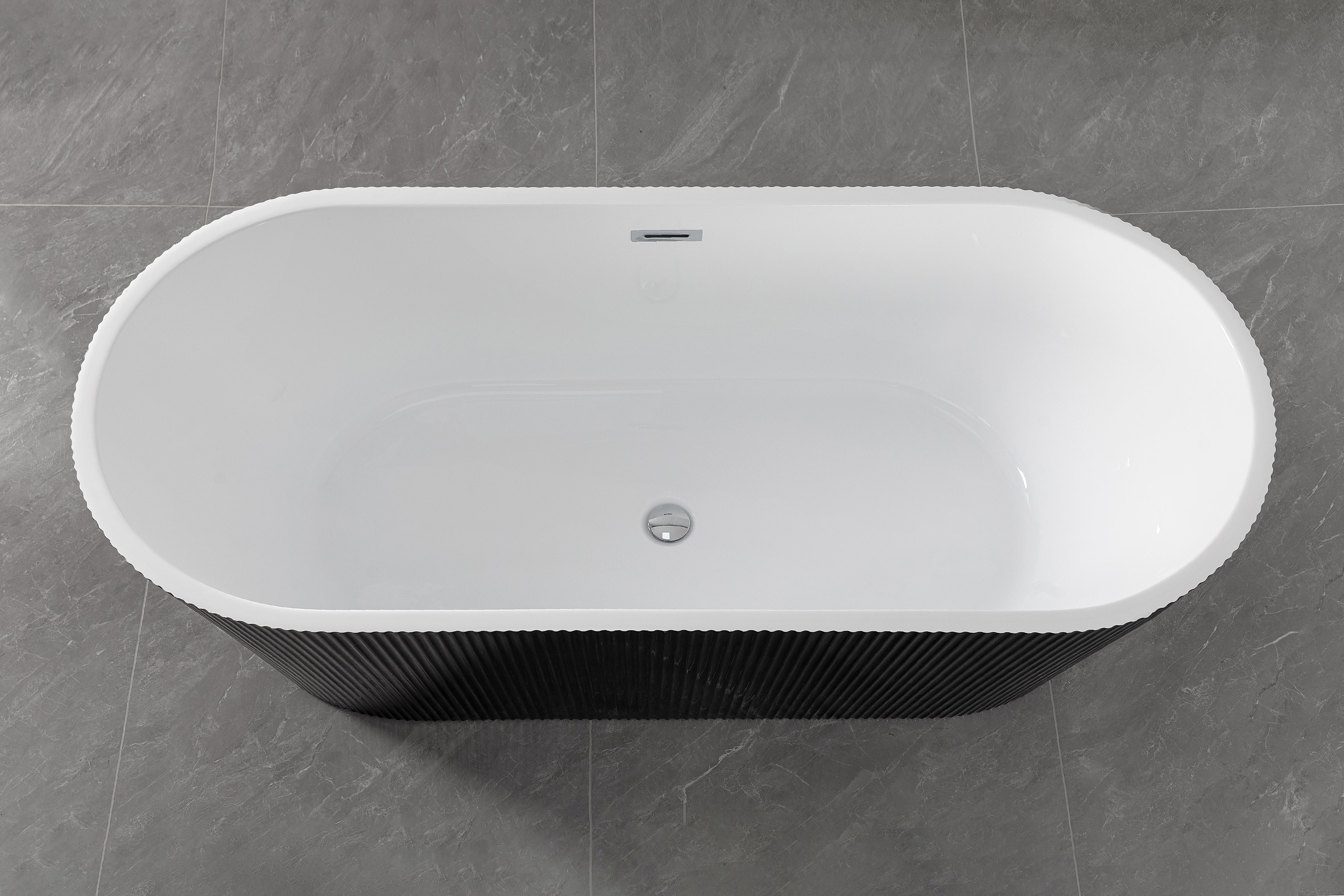 Freestanding bathtub RENO 170x75x58 cm black