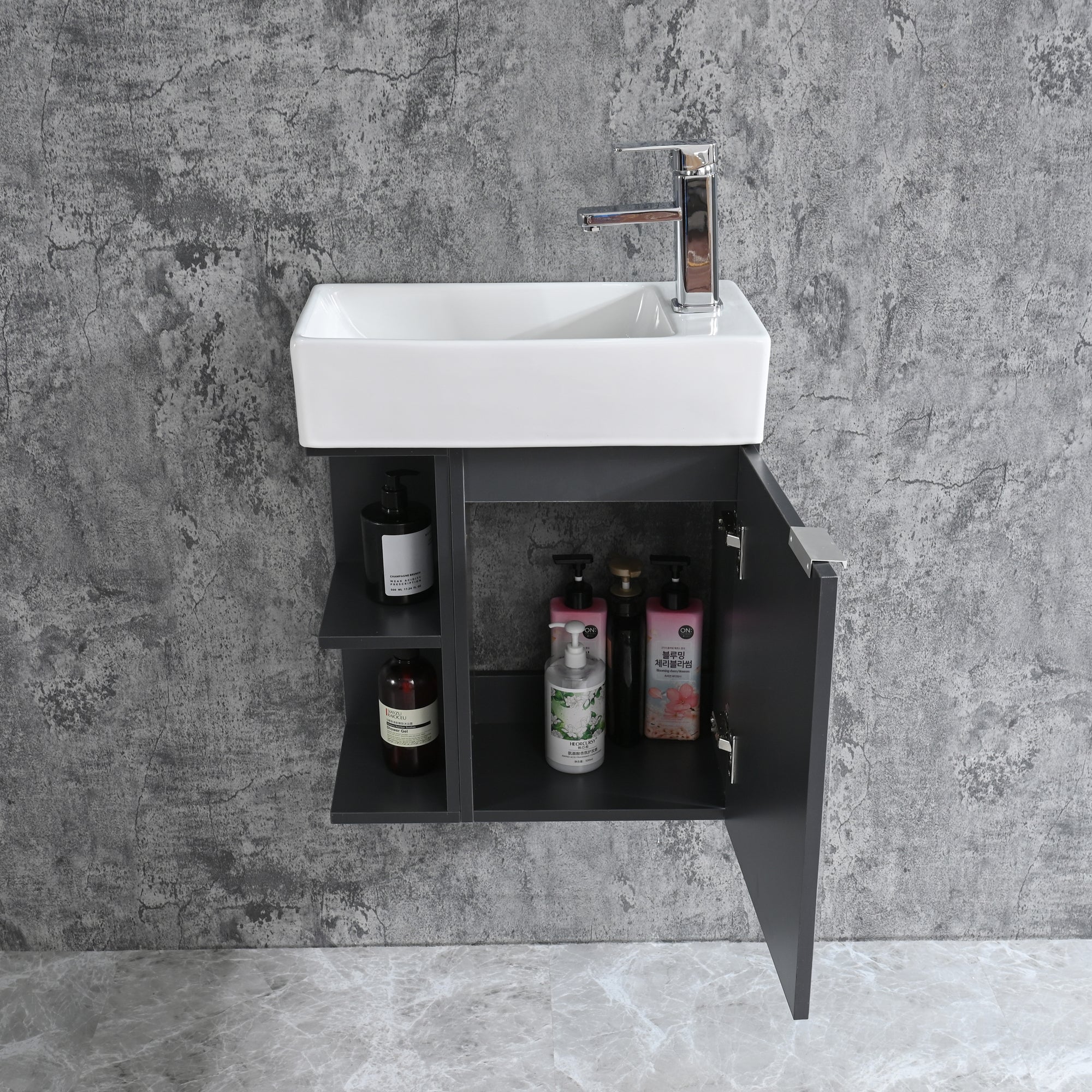 Bathroom furniture set SPRING 50 GREY