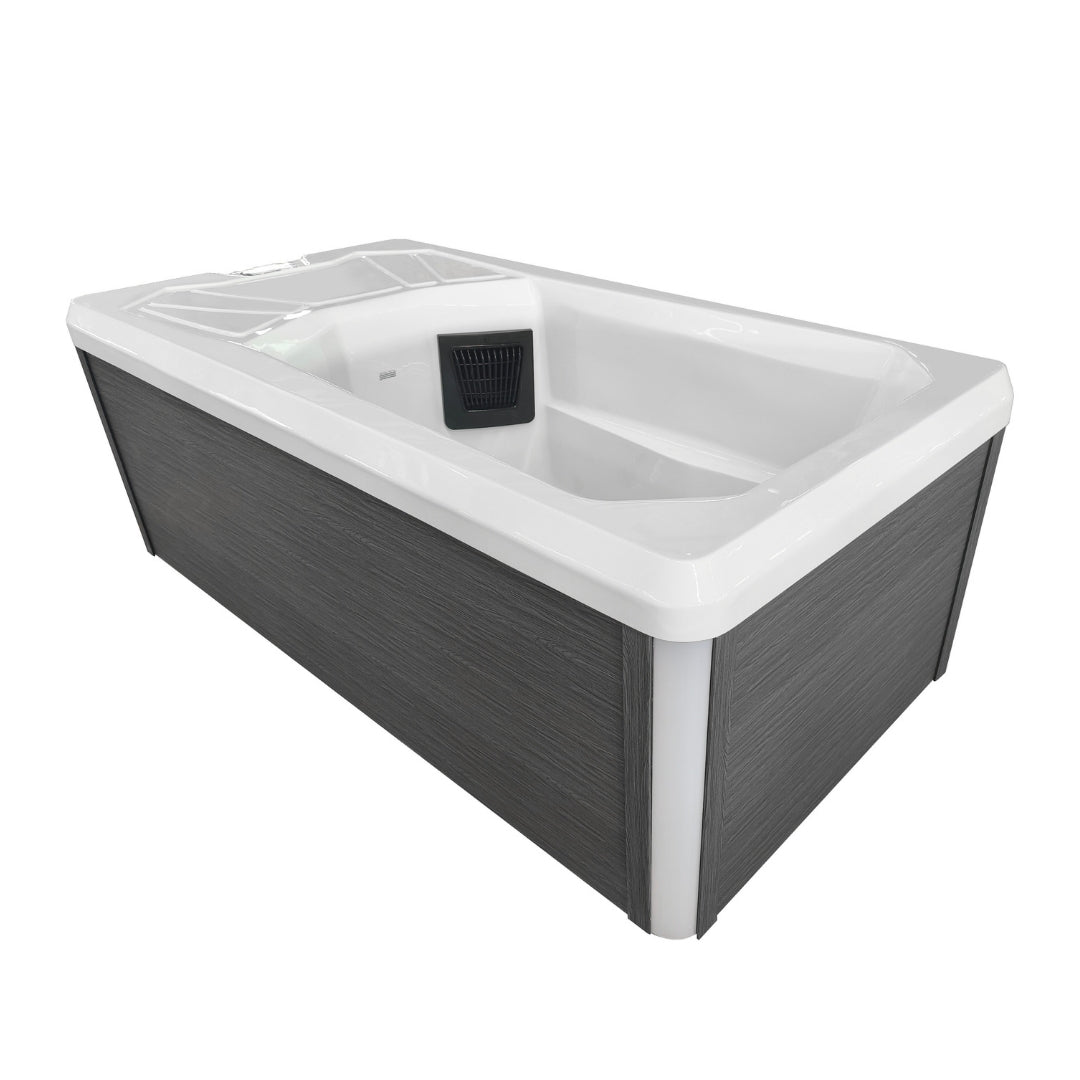 Ice &amp; Warm Bath ICE BAD WHITE incl. cover + steps 210x110x80 cm