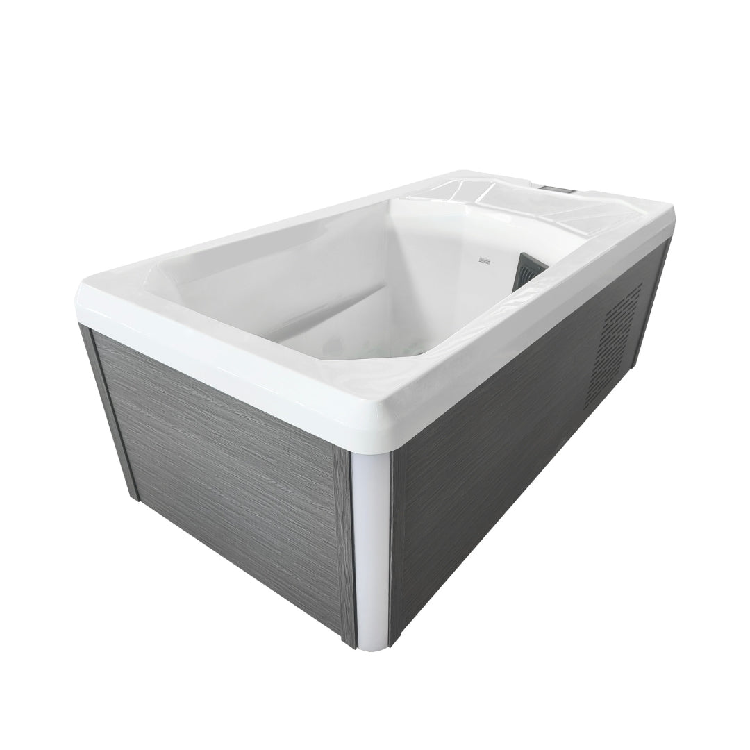 Ice &amp; Warm Bath ICE BAD WHITE incl. cover + steps 210x110x80 cm