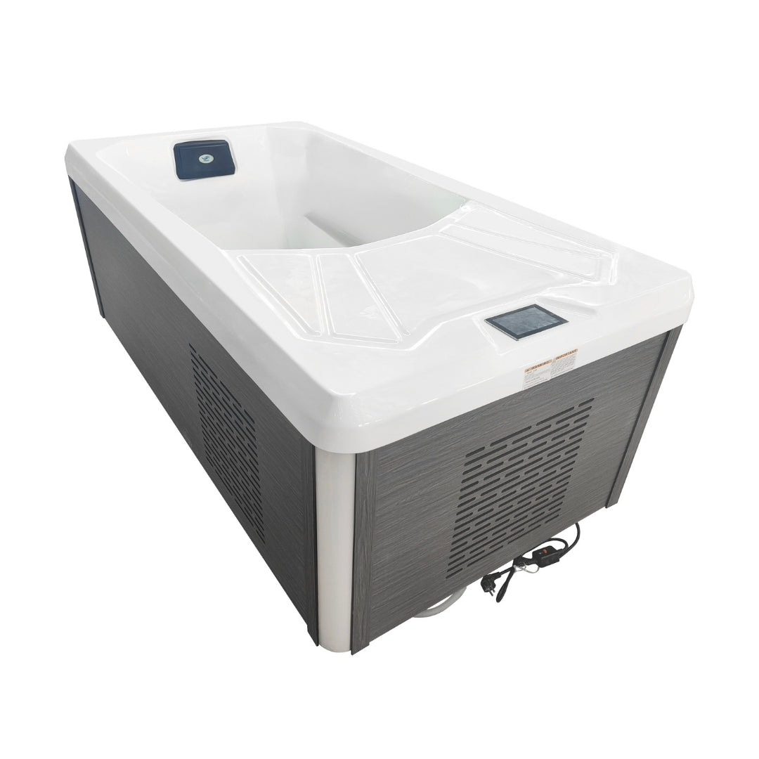 Ice &amp; Warm Bath ICE BAD WHITE incl. cover + steps 210x110x80 cm