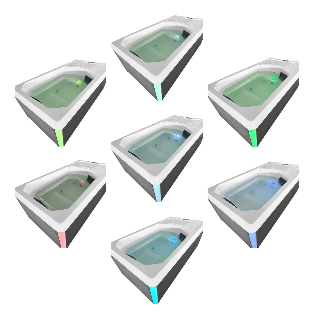 Ice &amp; Warm Bath ICE BAD WHITE incl. cover + steps 210x110x80 cm