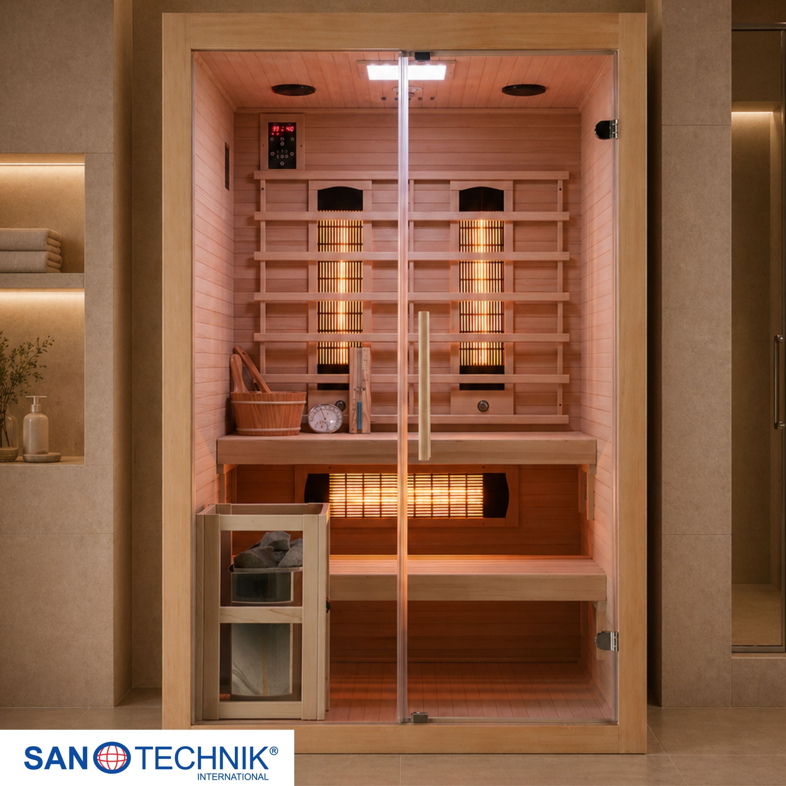 Infrarot und Finnische Sauna TWINCOMBI für 2 Personen