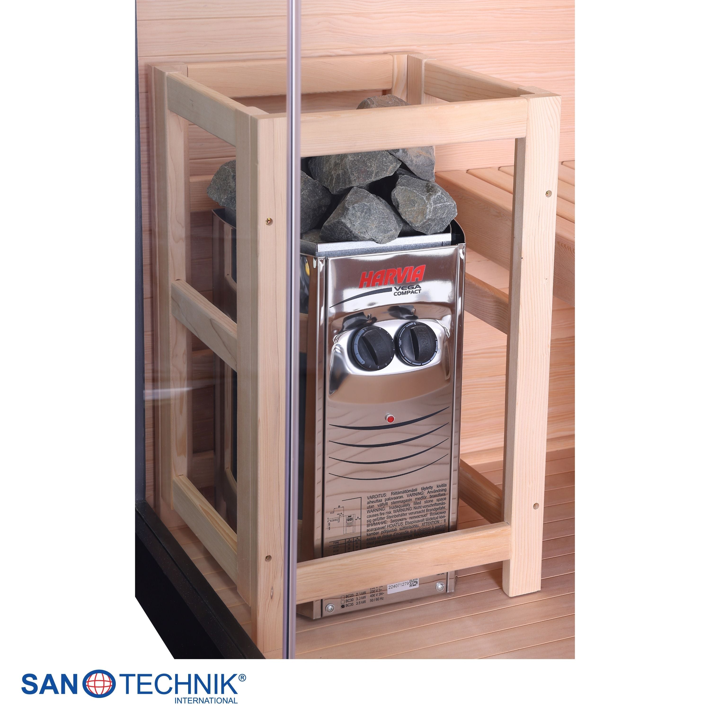 Finnish sauna PANORAMA BLACK | for 2 people