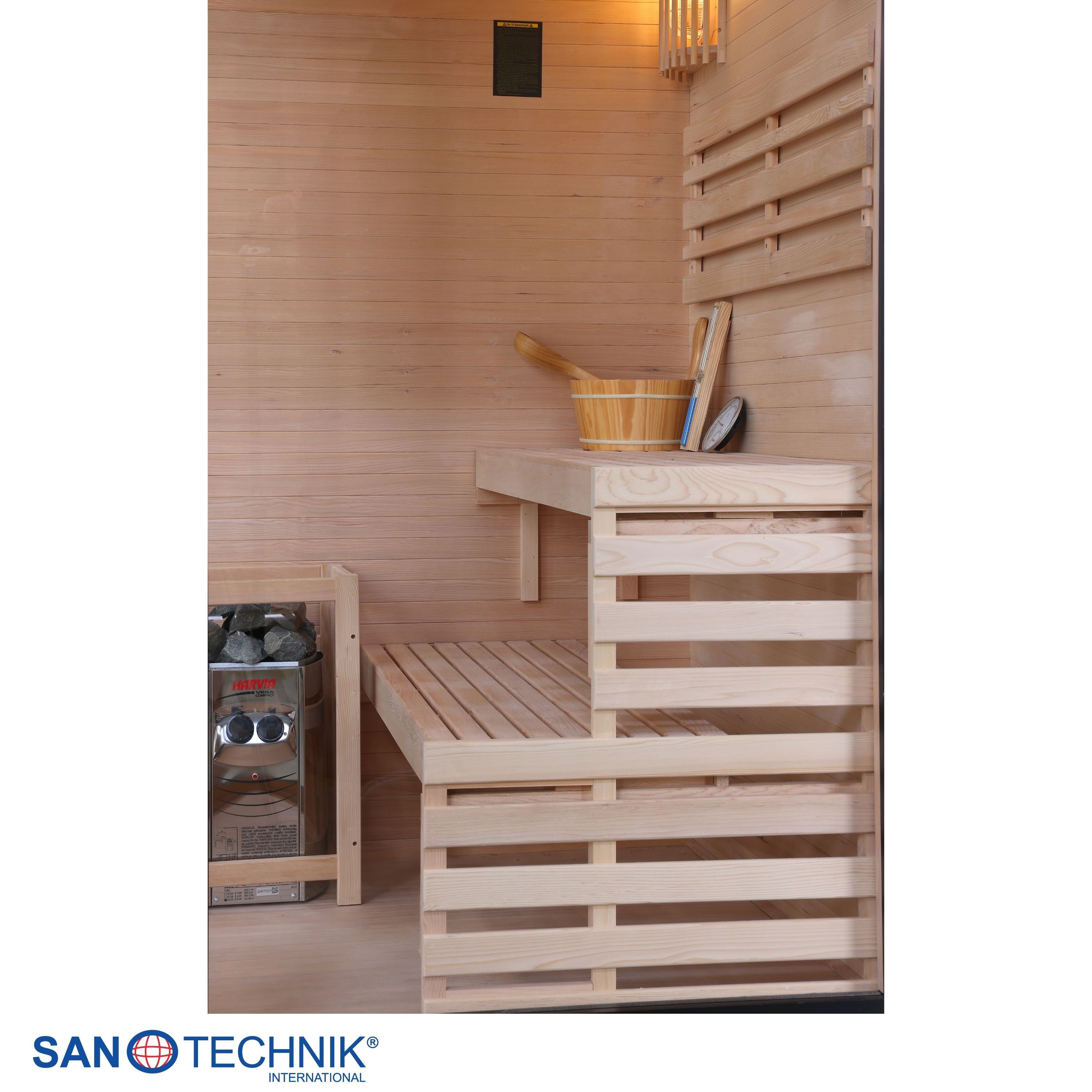 Finnish sauna PANORAMA BLACK | for 2 people