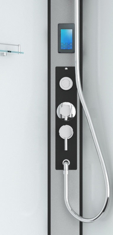 Complete shower enclosure MIAMI BLACK - with quick assembly 90 x 90 x 215 cm