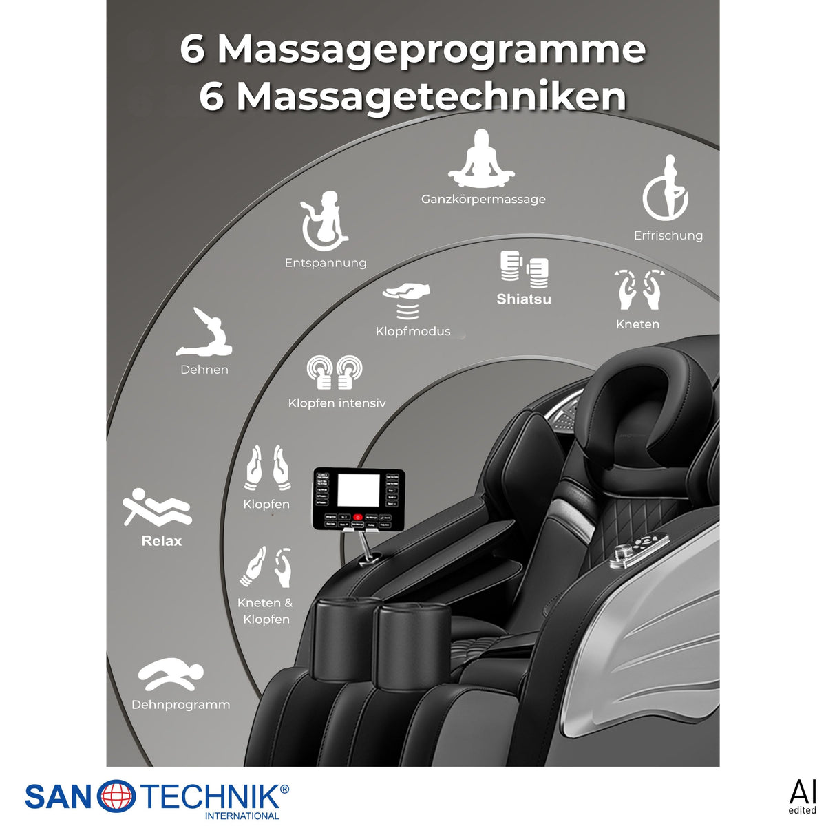 Master Pro luxury massage chair black