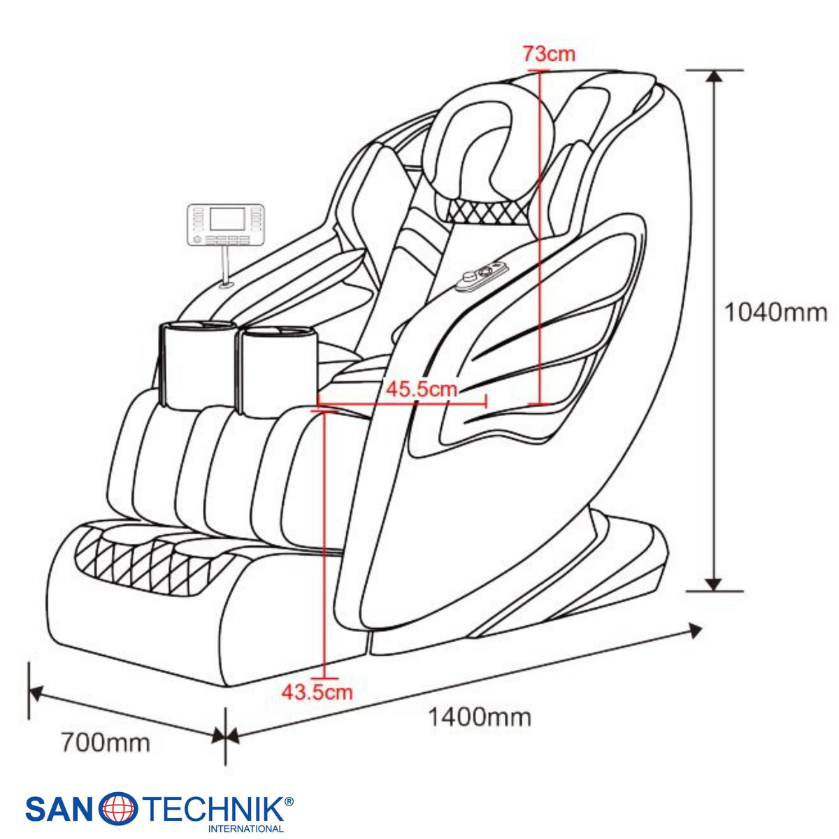 Master Pro luxury massage chair black