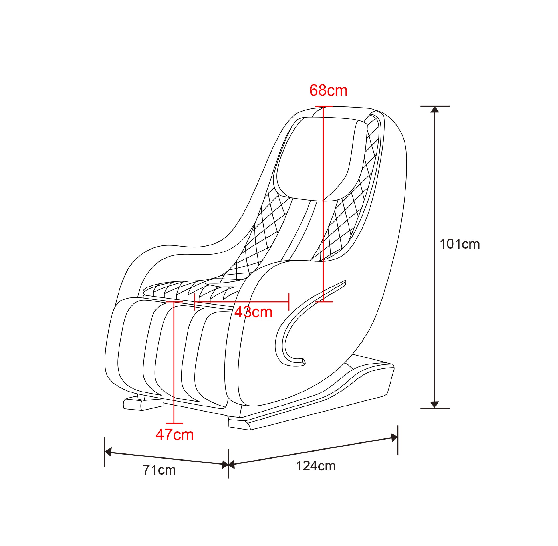 Luxury massage chair black