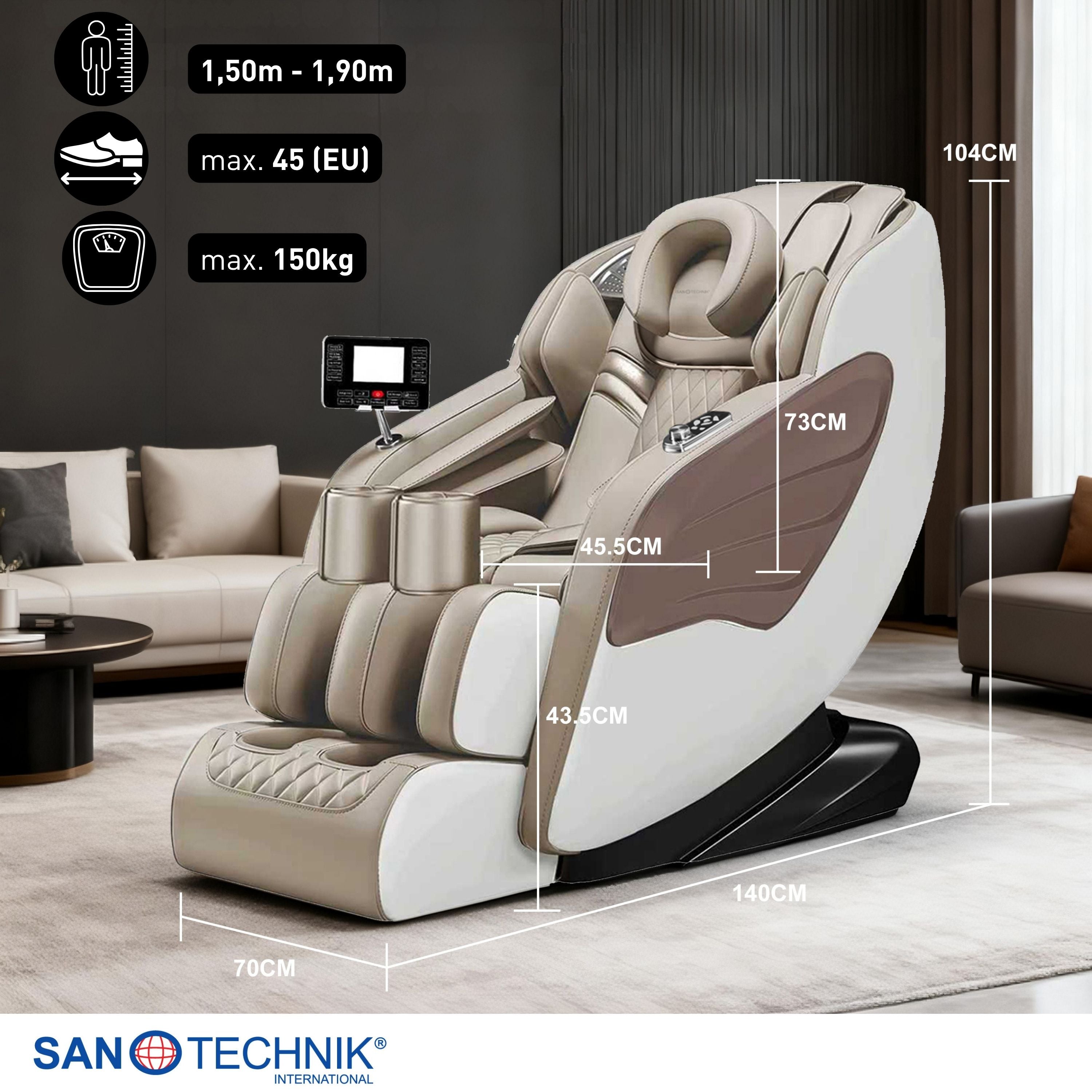 Master Pro luxury massage chair, beige