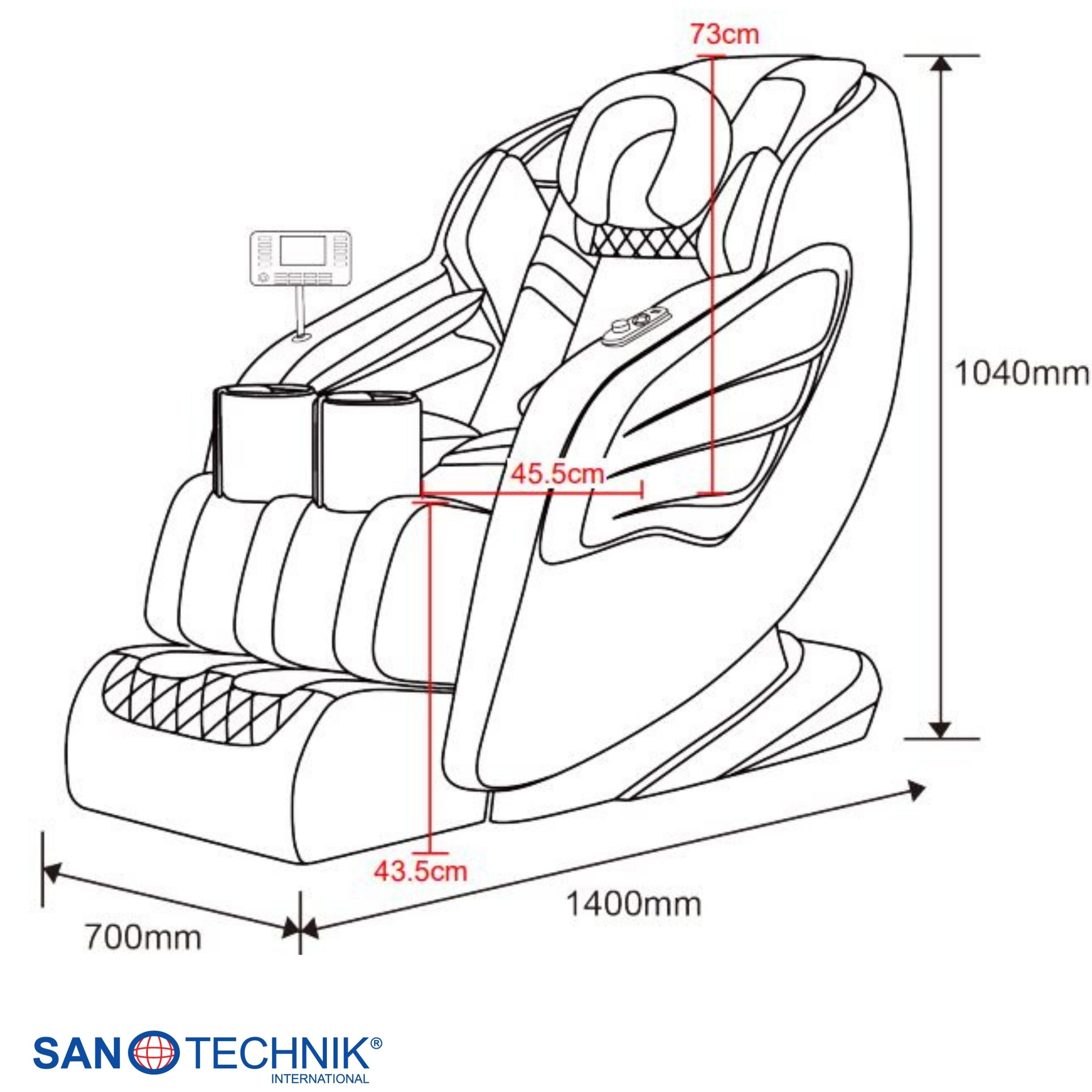 Master Pro luxury massage chair, beige