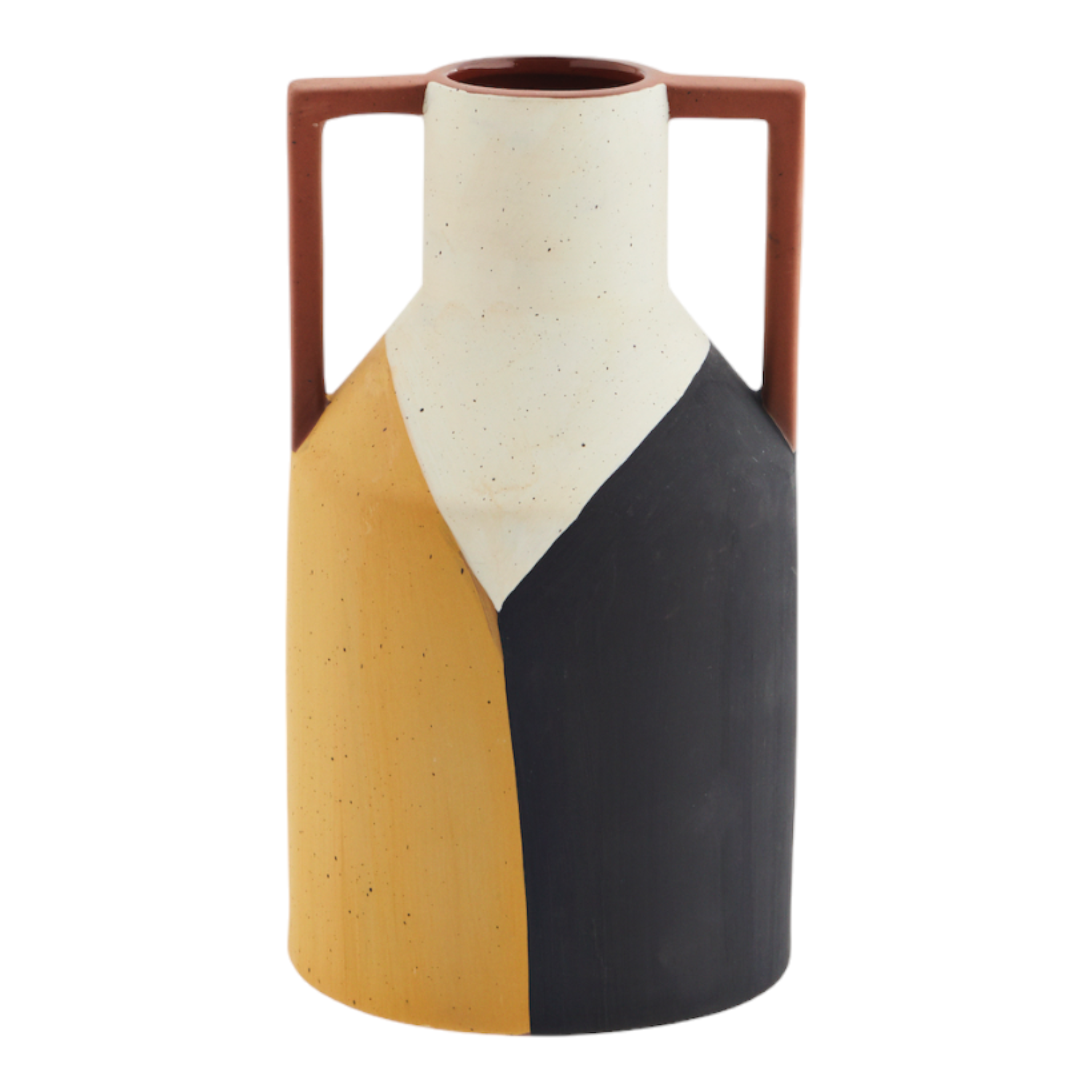 Terrakotta-Vase mit Henkeln Ø 14x25 cm