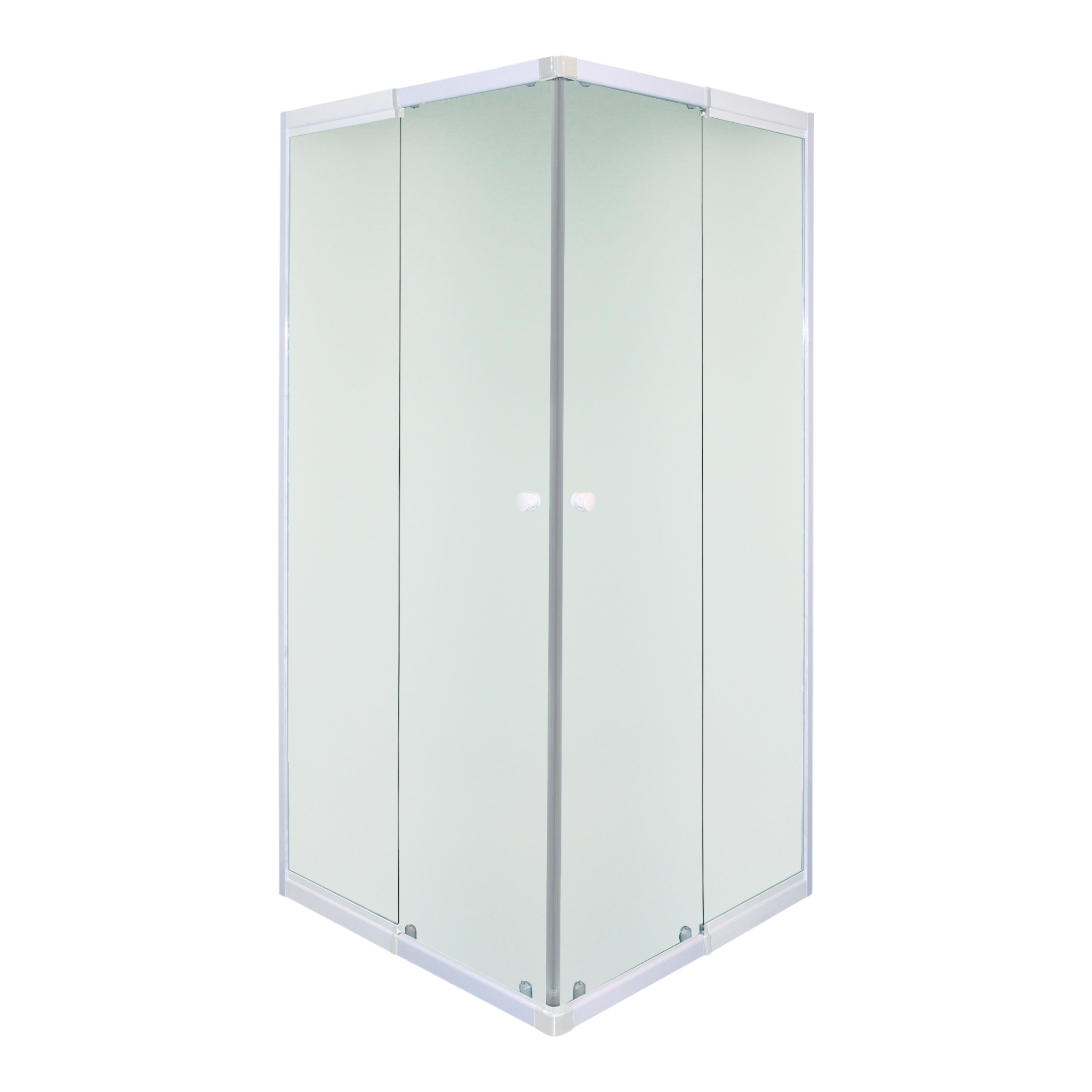 SANODUSCH Eckduschkabine 78,5-90x78,5-90x190 cm | Mattglas