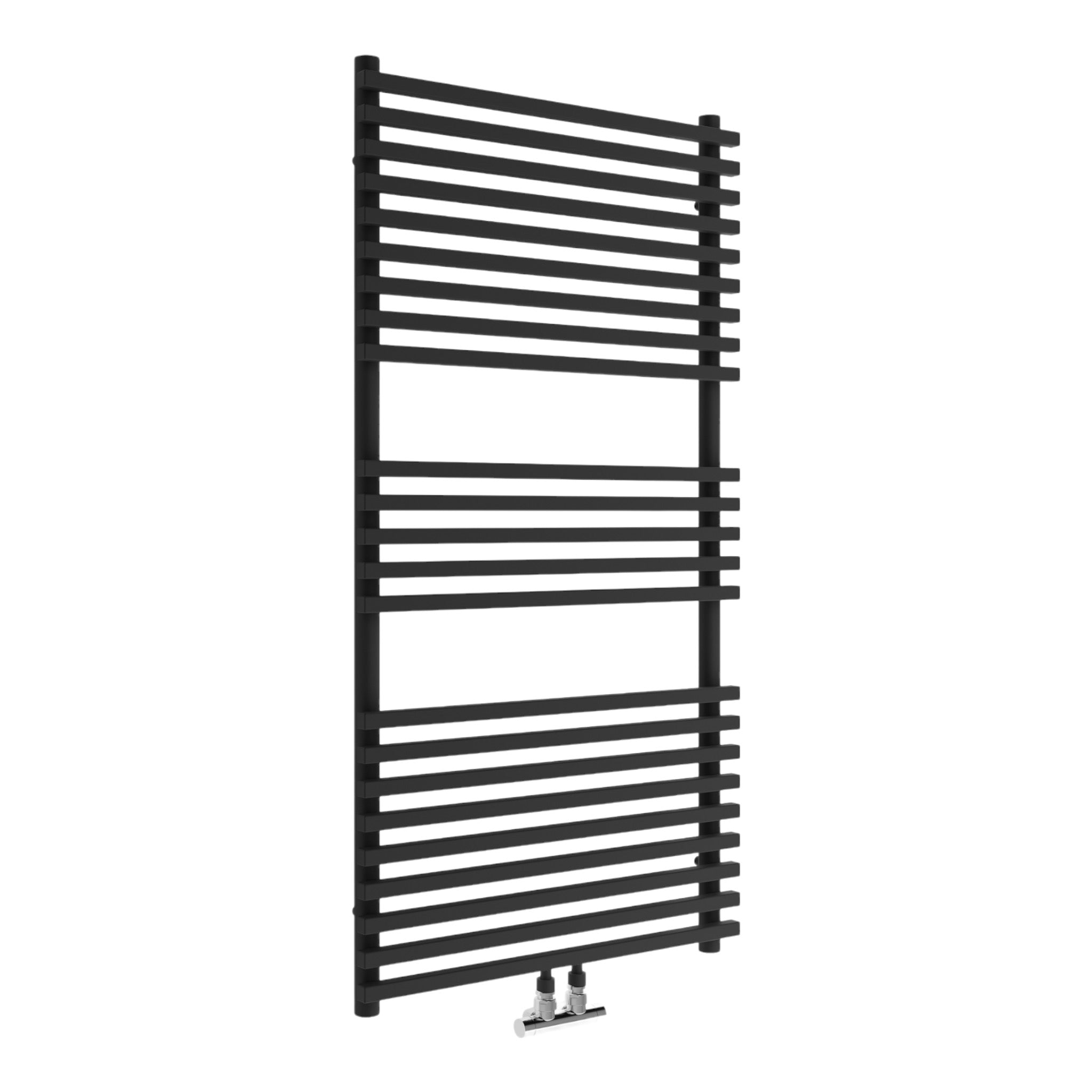 Trento design radiator, matt black, 1170 x 600 mm