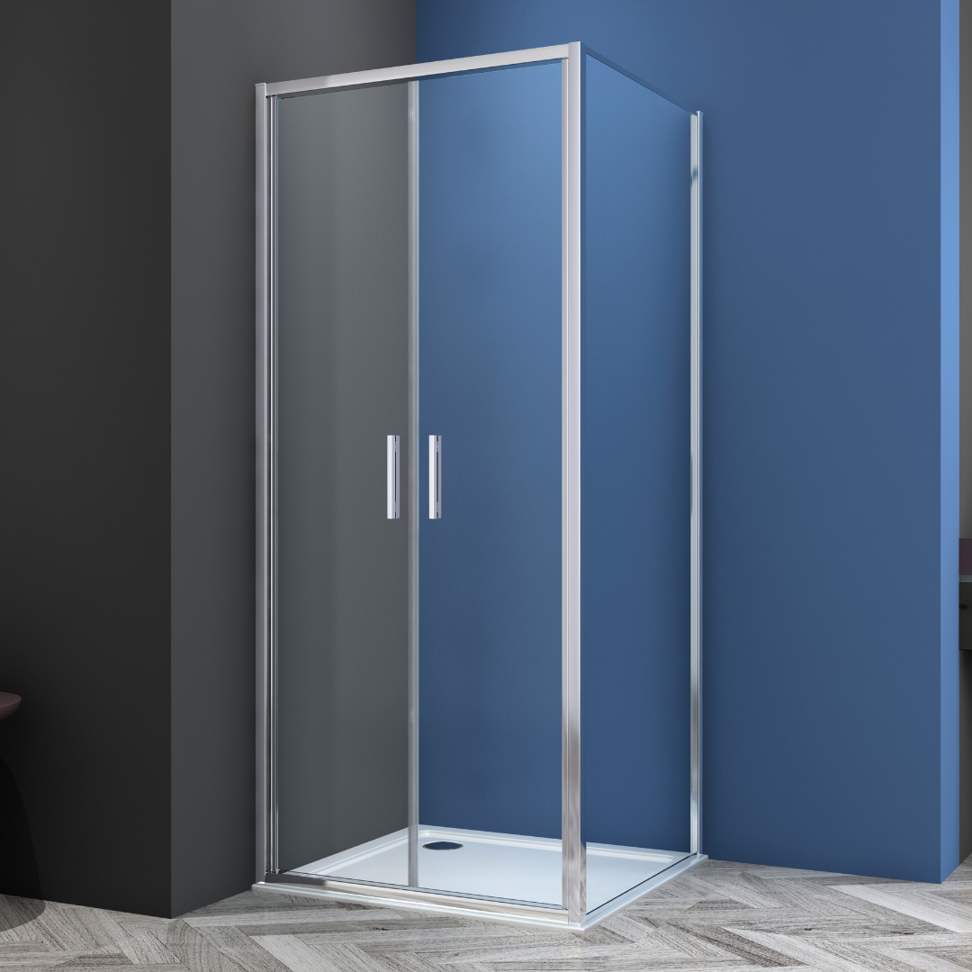 Salontür chrom 6mm ESG Easy-Clean in 3 verschiedenen Größen