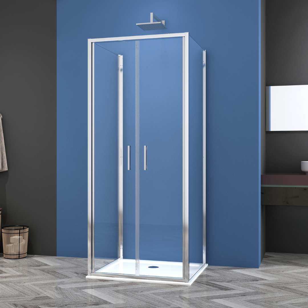 Salontür chrom 6mm ESG Easy-Clean in 3 verschiedenen Größen