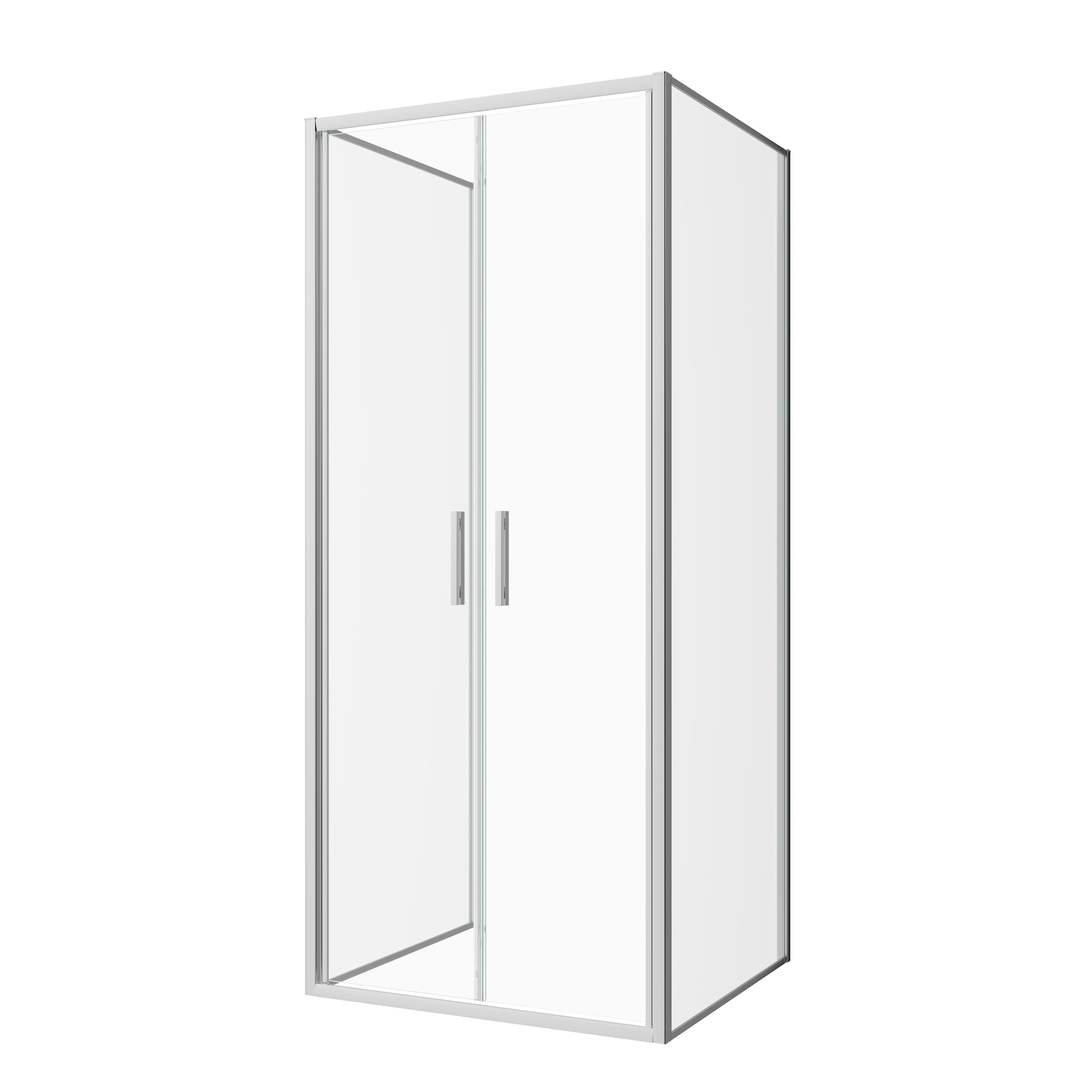 Salontür chrom 6mm ESG Easy-Clean in 3 verschiedenen Größen