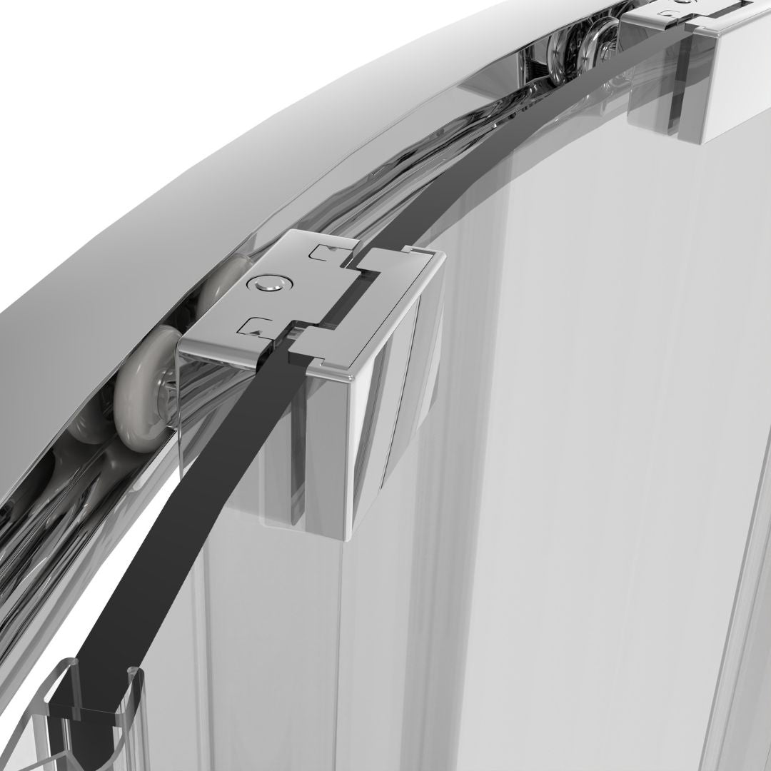 Round shower cubicle black ESG Easy-Clean in 3 different sizes