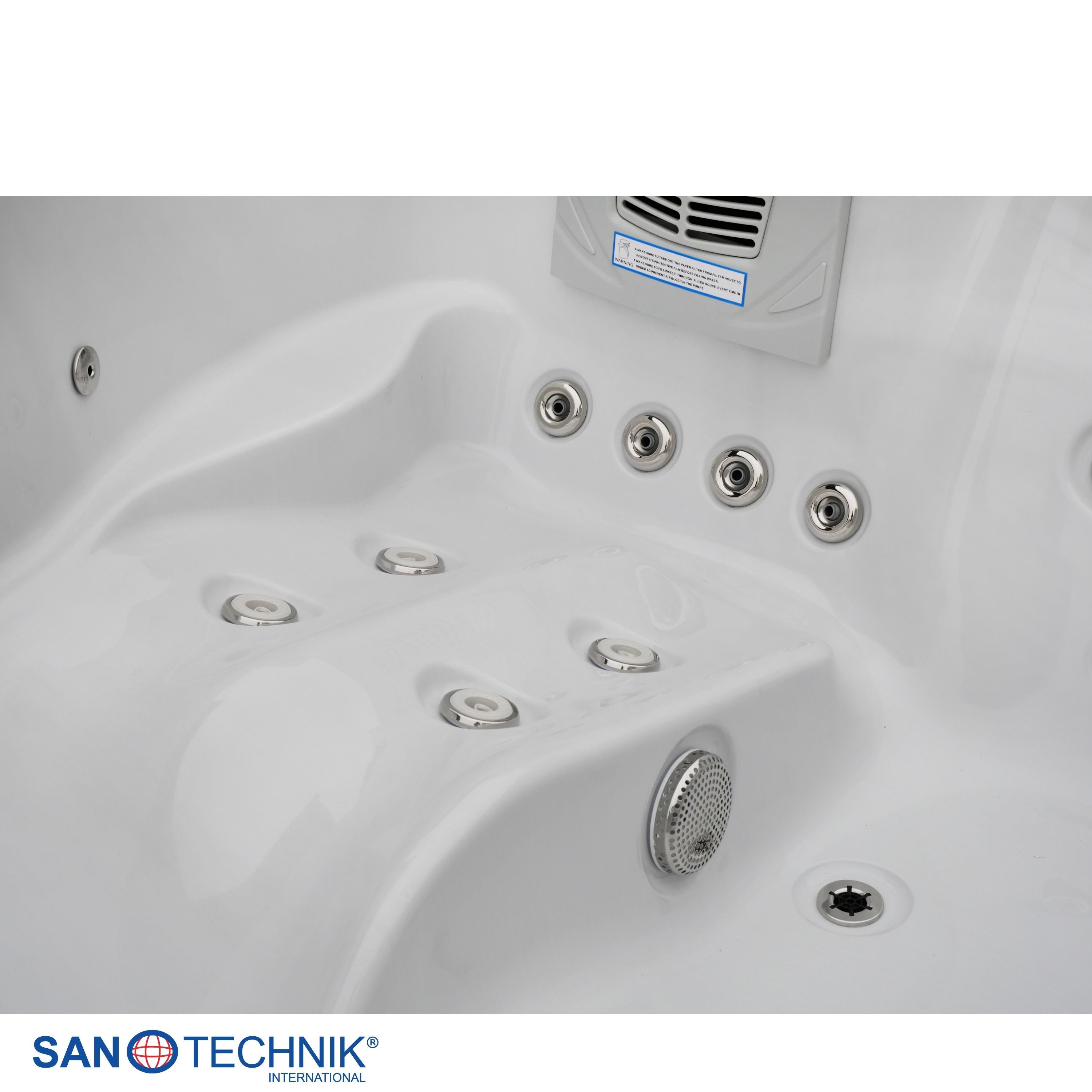 Outdoorwhirlpool Modena WHITE MARBLE inkl. Abdeckung