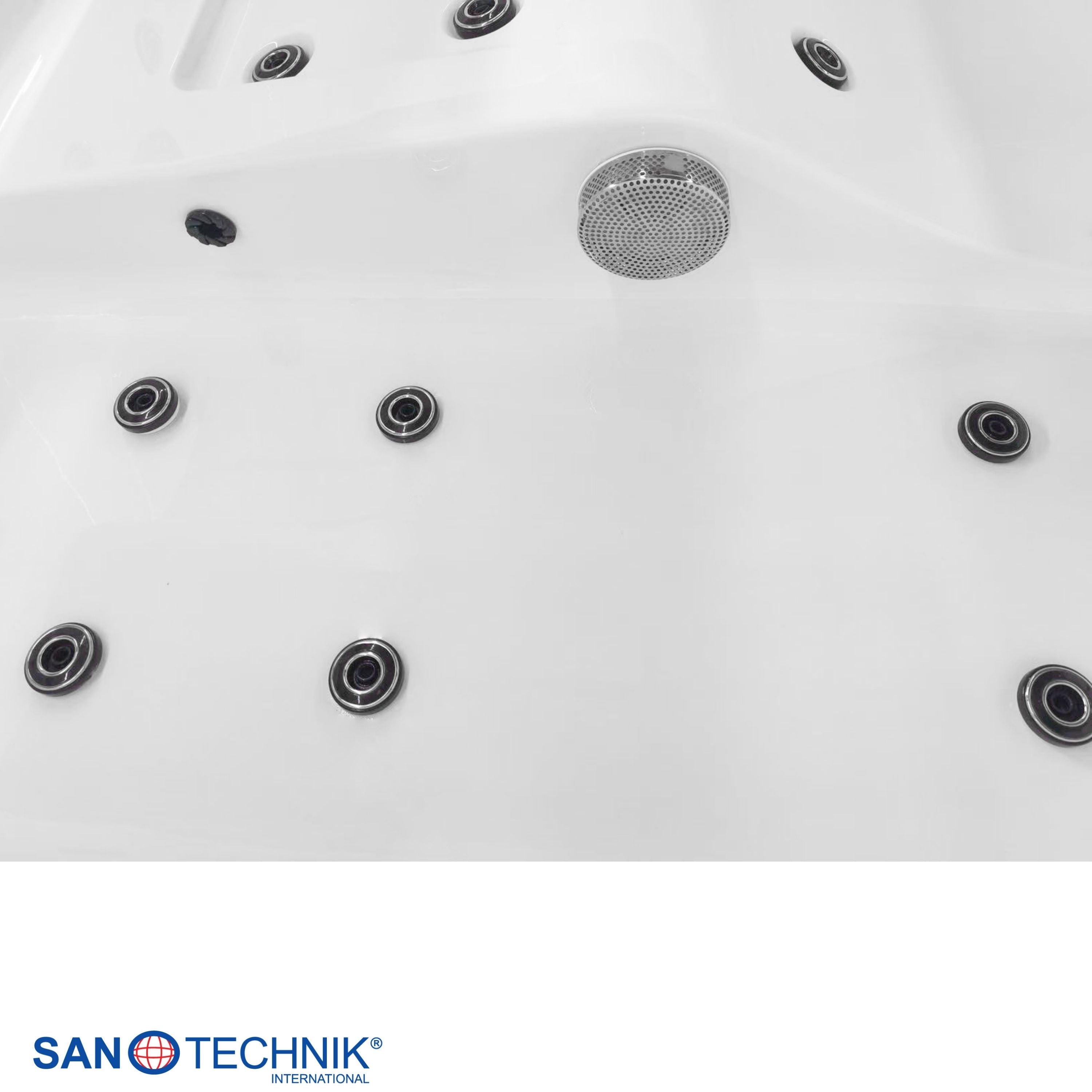 Outdoor Whirlpool KORFU WHITE inkl. Abdeckung + Stiege 190x140x70 cm frostsicher