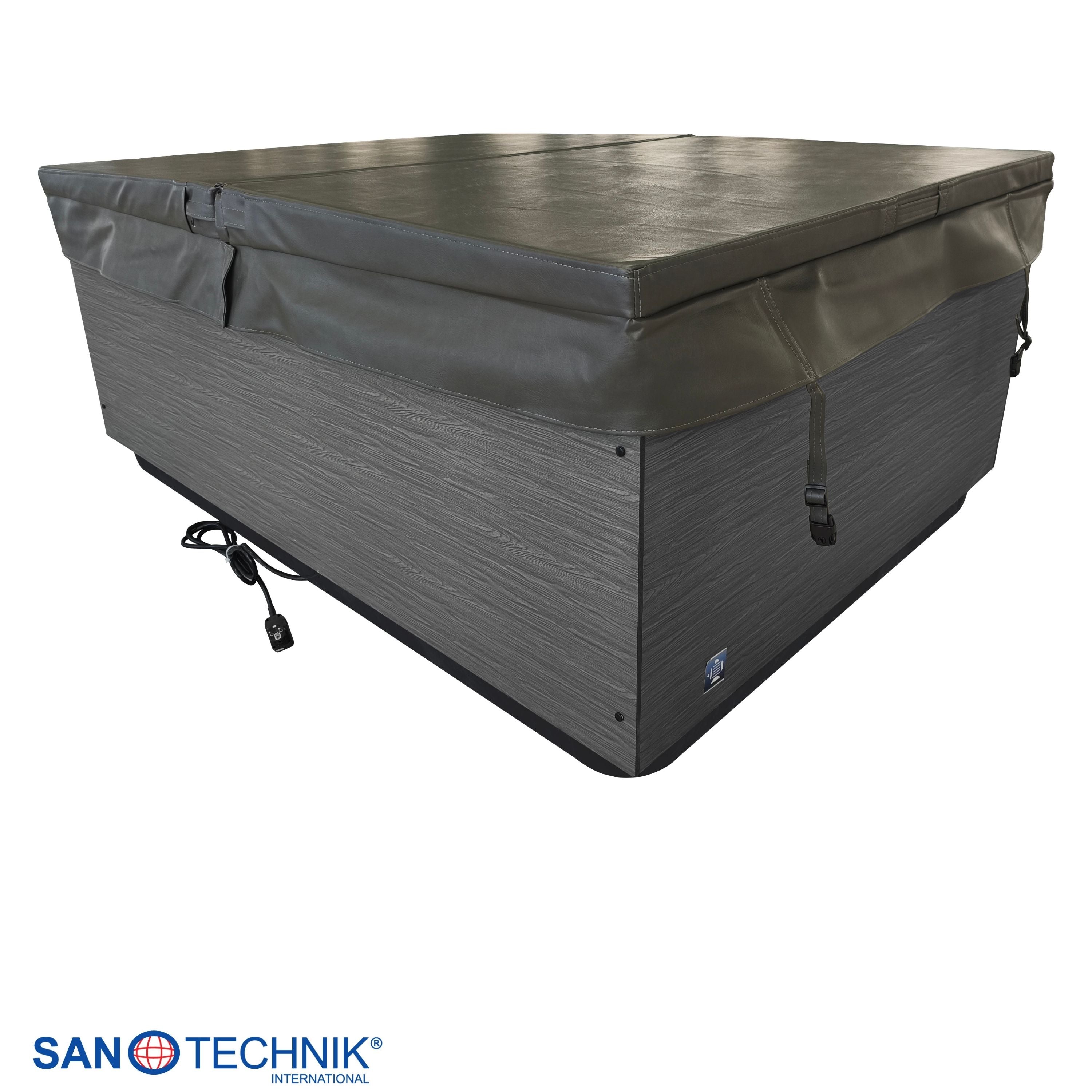 Outdoor Whirlpool KORFU WHITE inkl. Abdeckung + Stiege 190x140x70 cm frostsicher