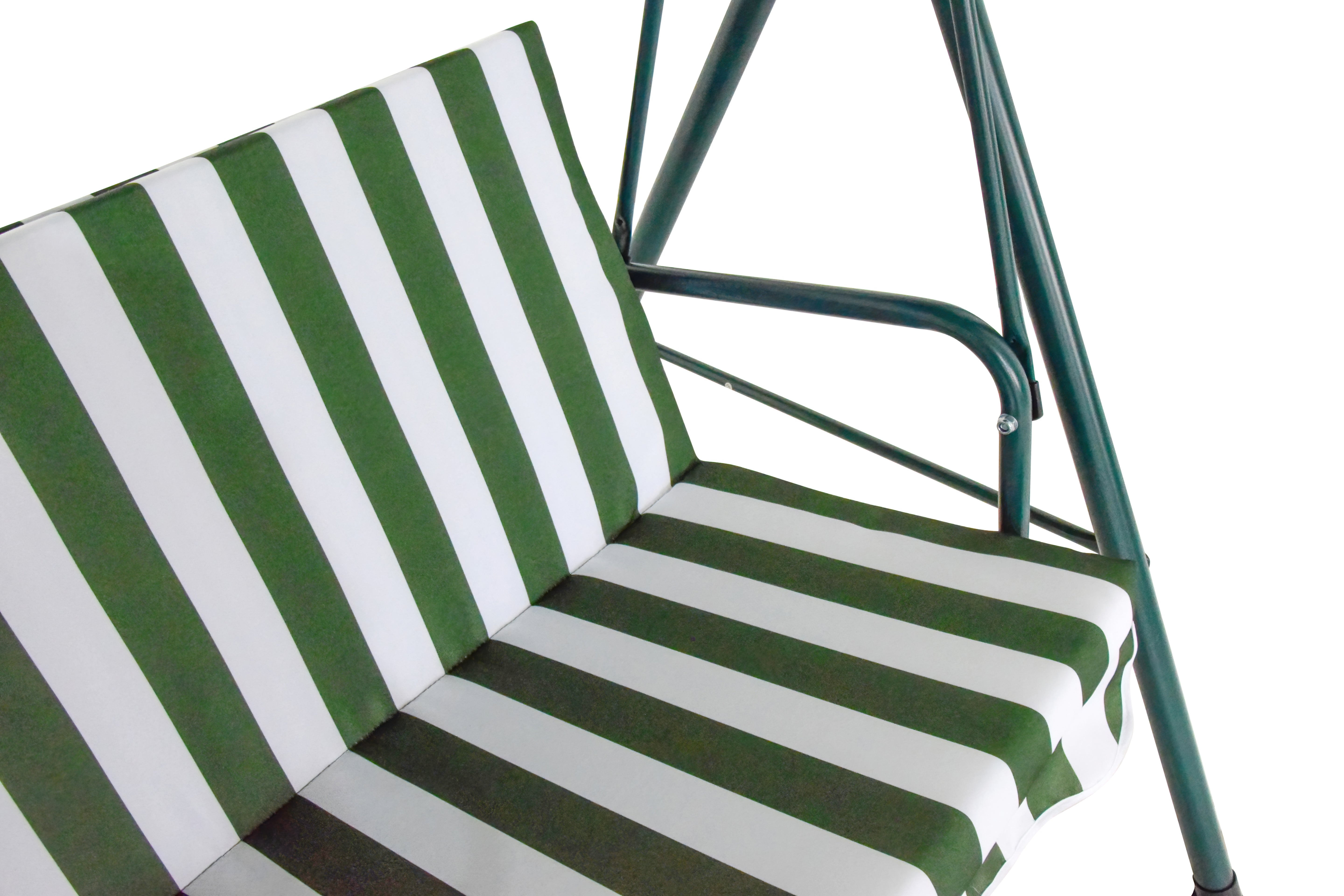 Hollywood swing green and white striped 172x112x152 cm 